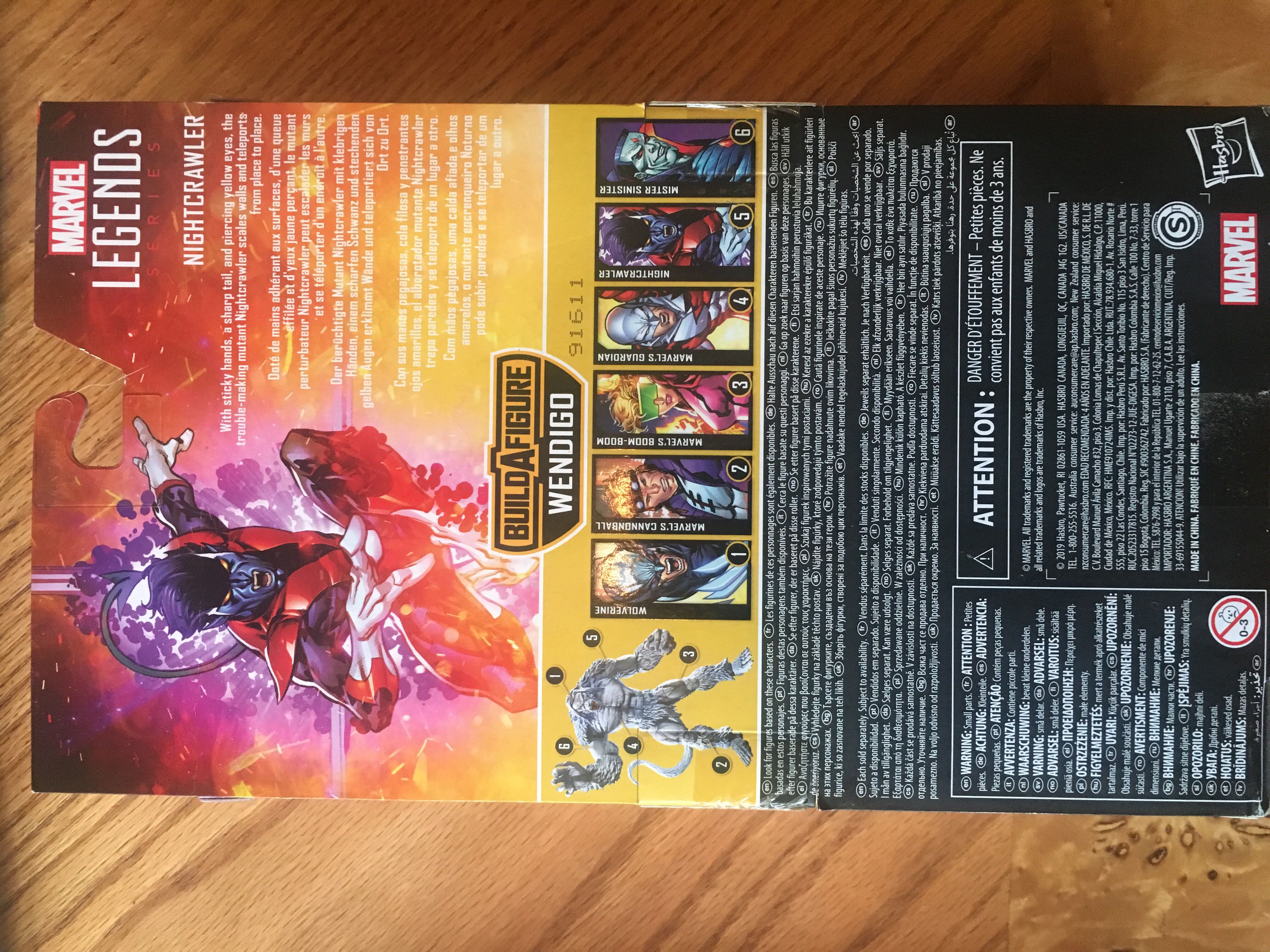 Marvel Legends: Nightcrawler - Hasbro (Marvel Legends (BAF - Wendigo)) action figure collectible [Barcode 630509825400] - Main Image 2