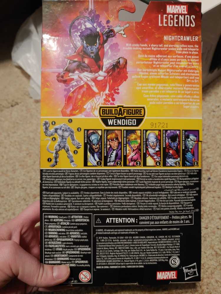 Marvel Legends: Nightcrawler - Hasbro (Marvel Legends (BAF - Wendigo)) action figure collectible [Barcode 630509825400] - Main Image 4