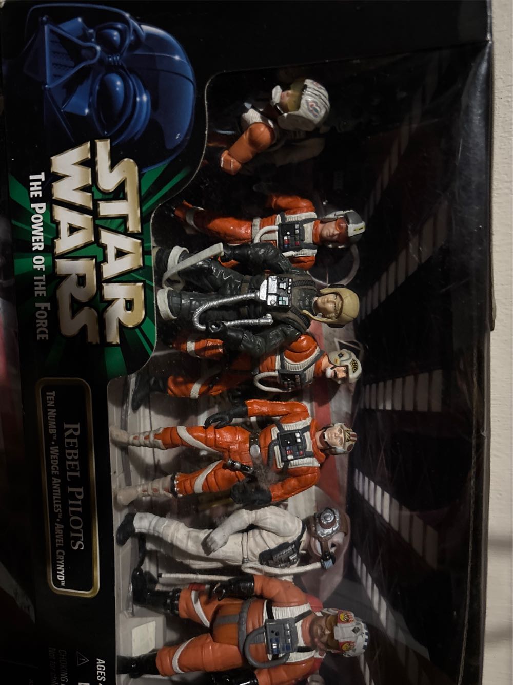Ten Numb , Wedge Antilles , Arvel Cryno - Star Wars Rebel Pilots Boxset (The Power Of The Force) - Hasbo / Kenner (Star Wars) action figure collectible [Barcode 076281840574] - Main Image 5