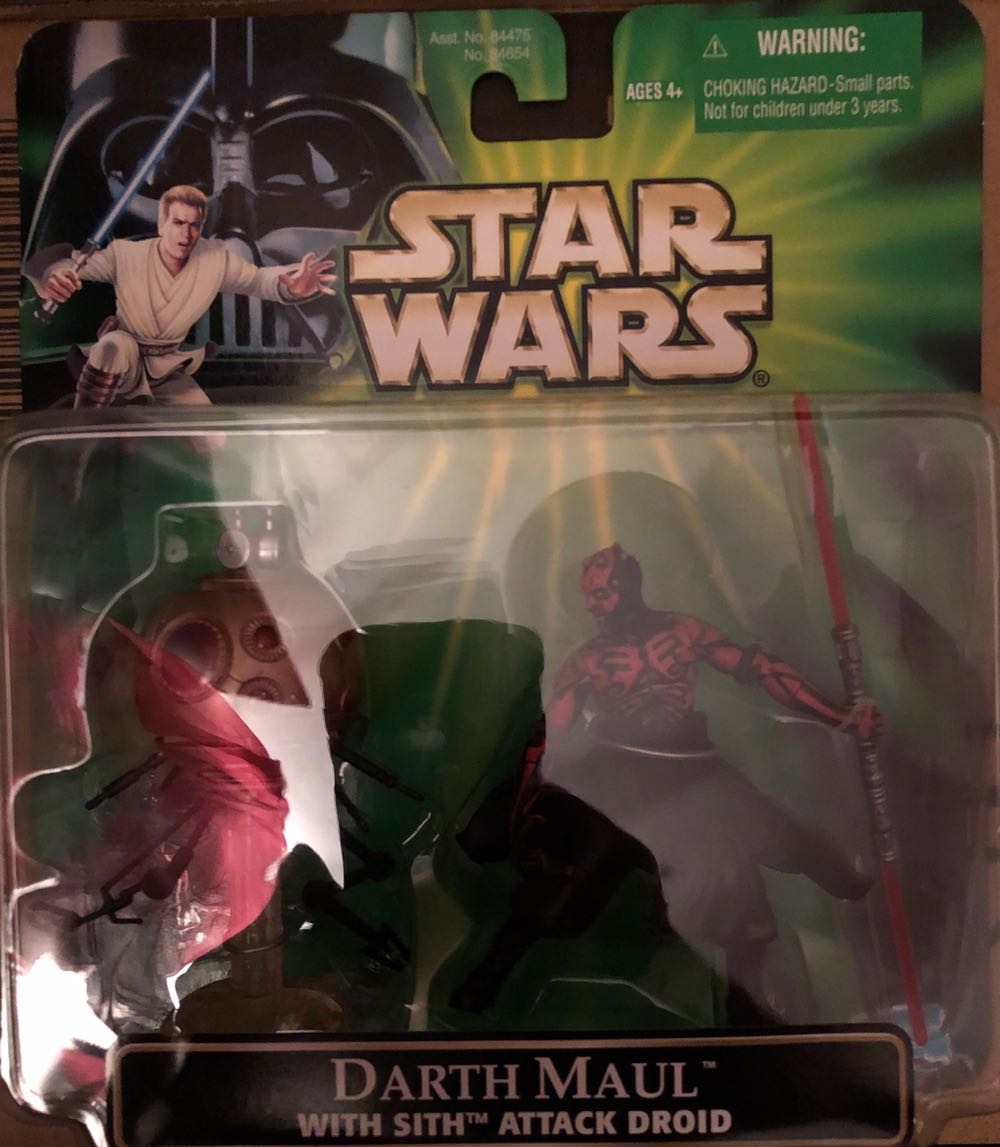 Darth Maul with Sith Attack Droid - Hasbro (Star Wars - Power Of The Jedi) action figure collectible [Barcode 076930846544] - Main Image 1