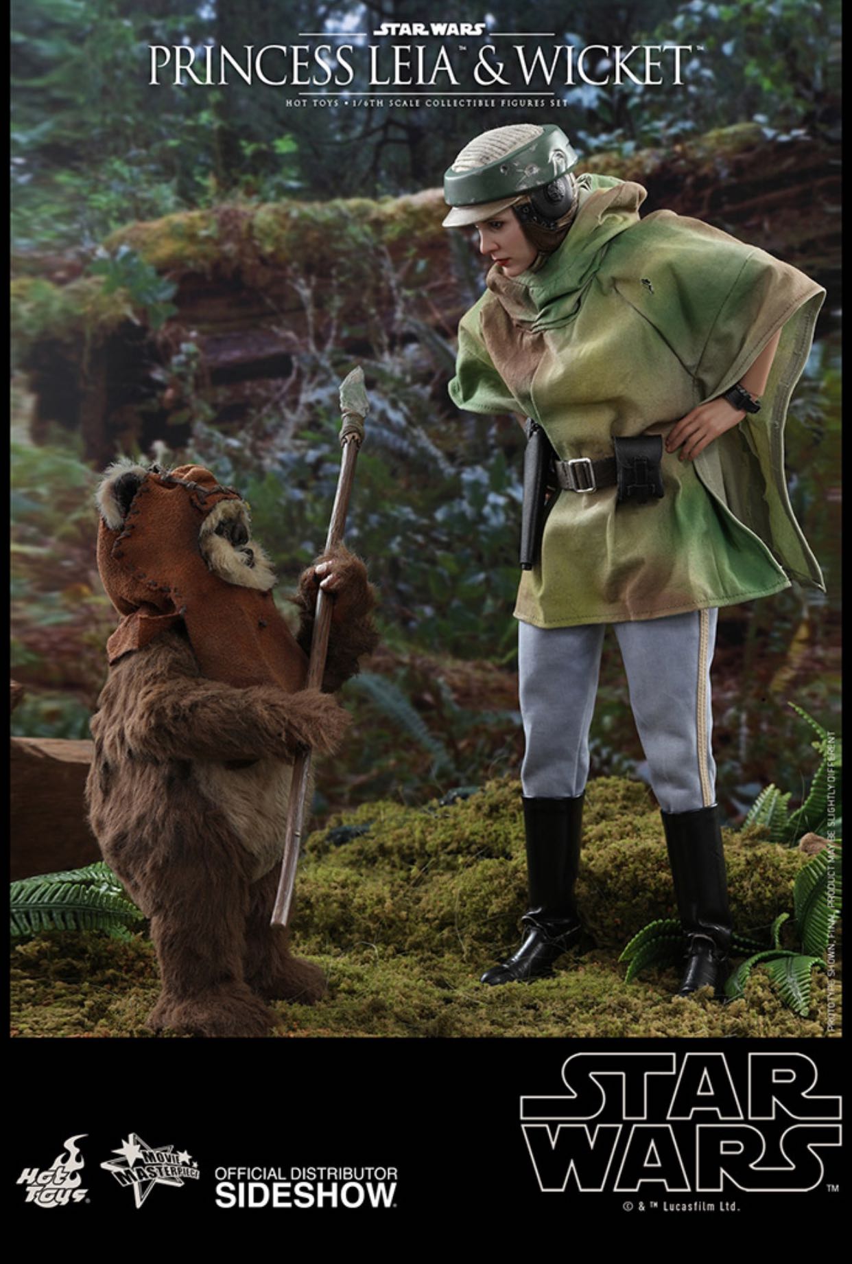 Princess Leia & Wicket (The Return of the Jedi) - Hot Toys (Star Wars) action figure collectible - Main Image 1