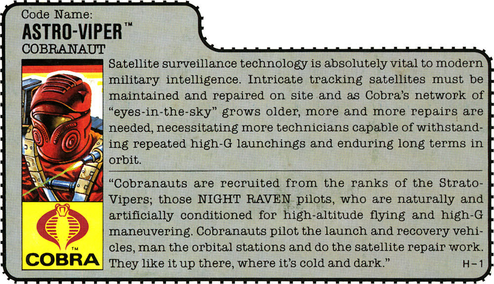 Astro-Viper [v1] - Hasbro (G.I. Joe - A Real American Hero) action figure collectible - Main Image 3
