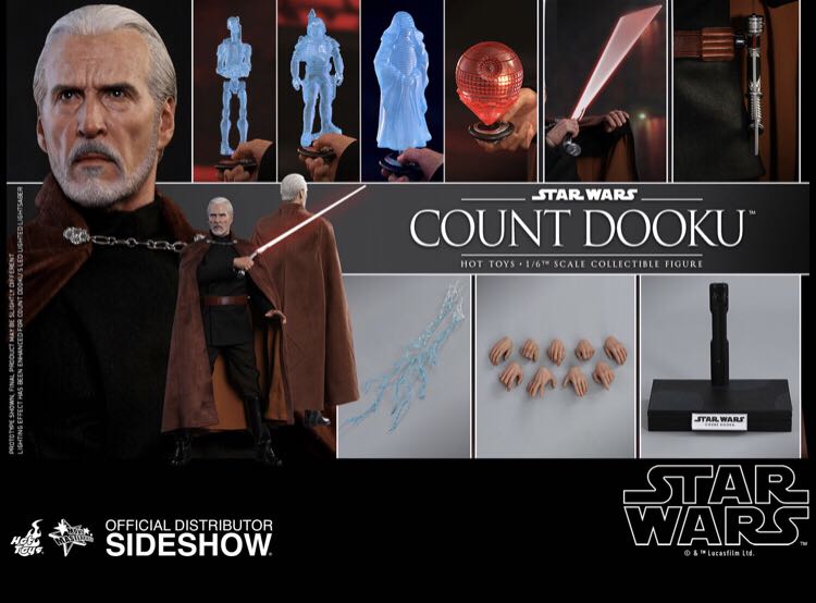 Darth Tyranus Count DOOKU   - Hot Toys (Star Wars Attack Of The Clones) action figure collectible [Barcode 4897011186924] - Main Image 4