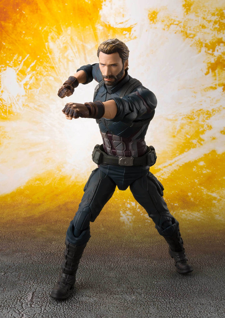 Captain America & Tamashii Effect Explosion - Bandai/Tamashii Nations (Avengers: Infinity War) action figure collectible [Barcode 4549660276265] - Main Image 4