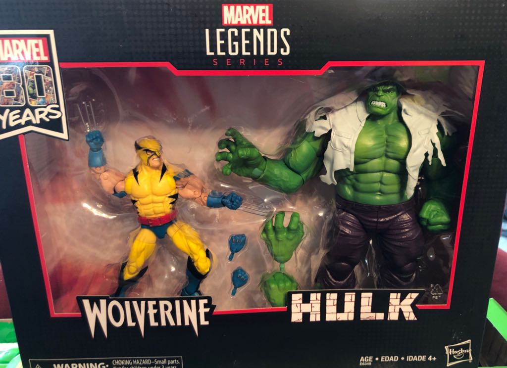 Marvel Legends Marvel’s 80th Year Anniversary Wolverine VS Hulk - Hasbro (Marvel Legends Comics/Cartoons) action figure collectible [Barcode 630509847457] - Main Image 1