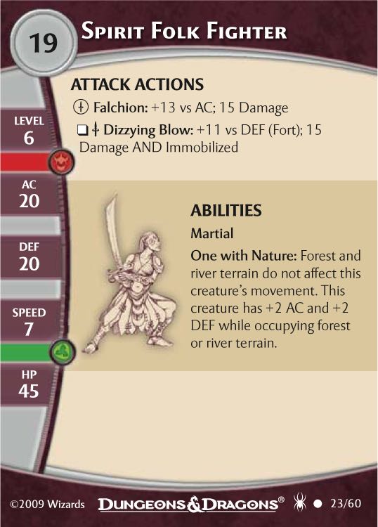 Dungeons & Dragons Underdark #23 Spirit Folk Fighter - Wizards Of The Coast (Dungeons & Dragons: Underdark) action figure collectible - Main Image 2