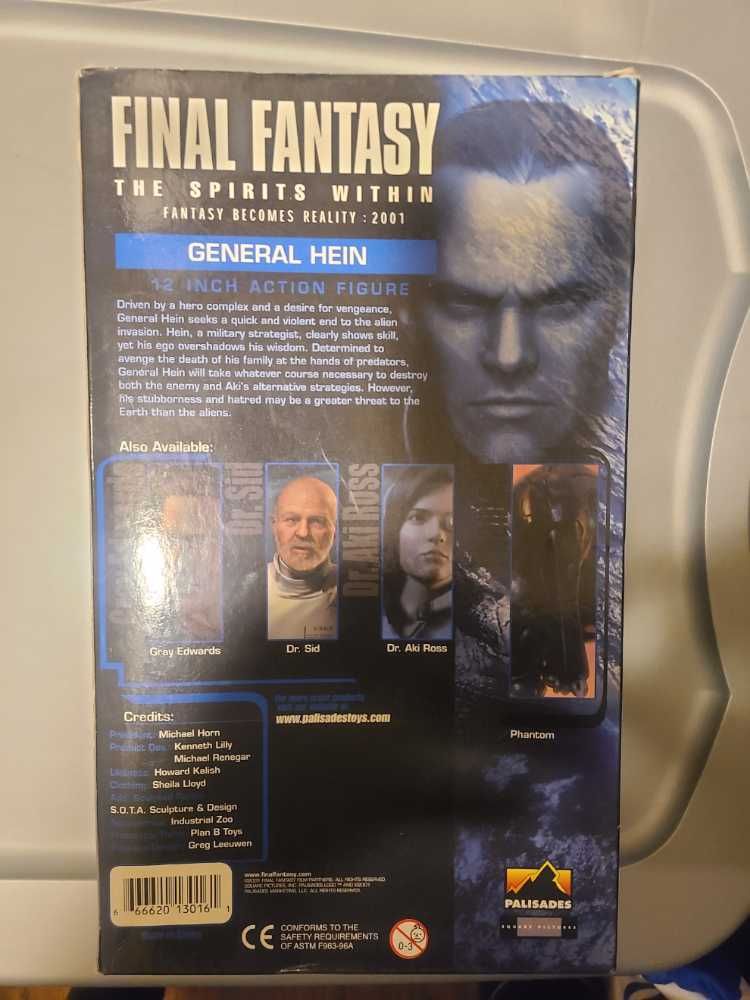Palisades Final Fantasy The Spirits Within General Hein 12” Figure - Palisades Toys action figure collectible [Barcode 666620130161] - Main Image 2
