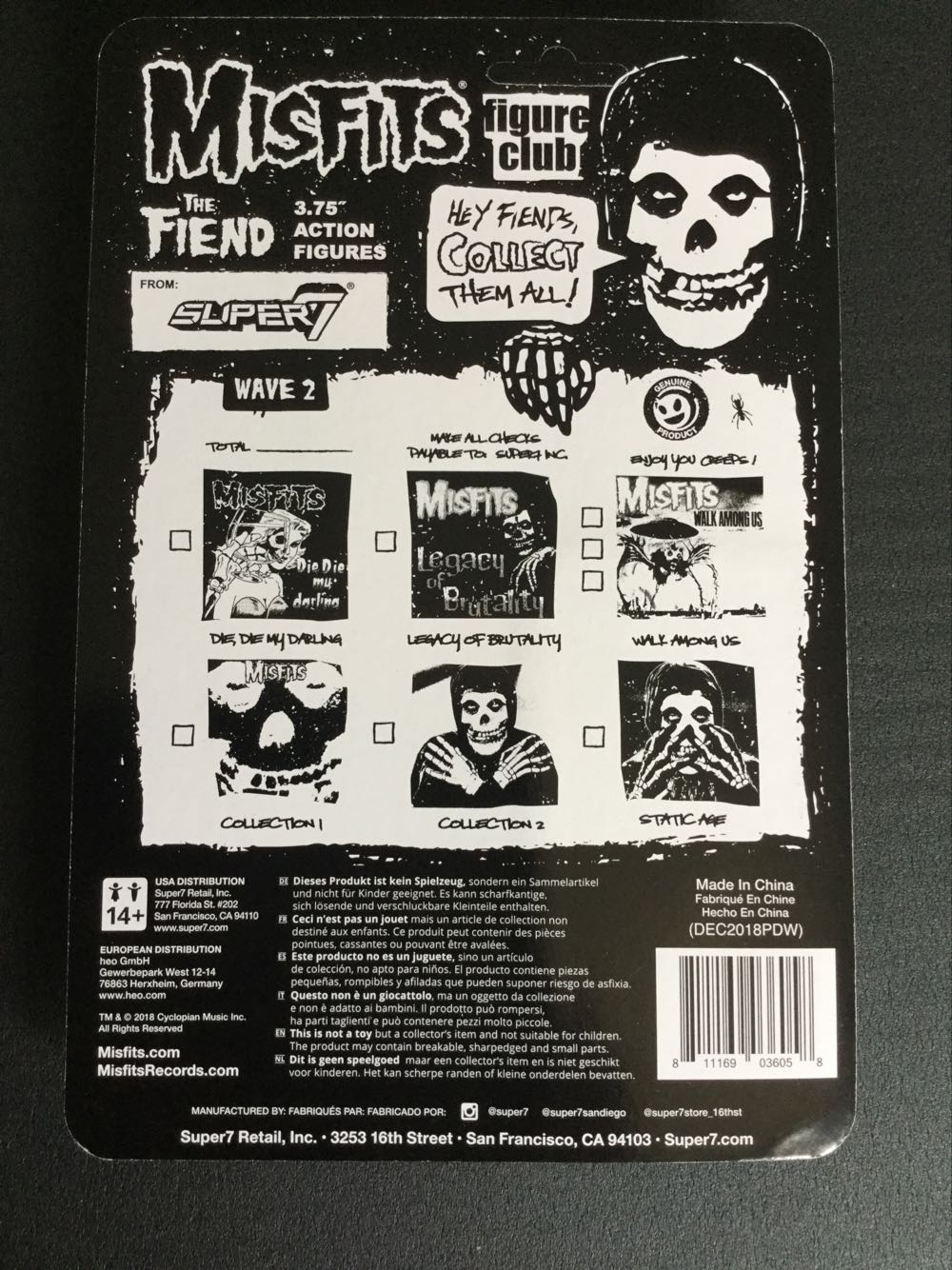 Misfits - Static Age - Super 7 action figure collectible [Barcode 811169036058] - Main Image 2