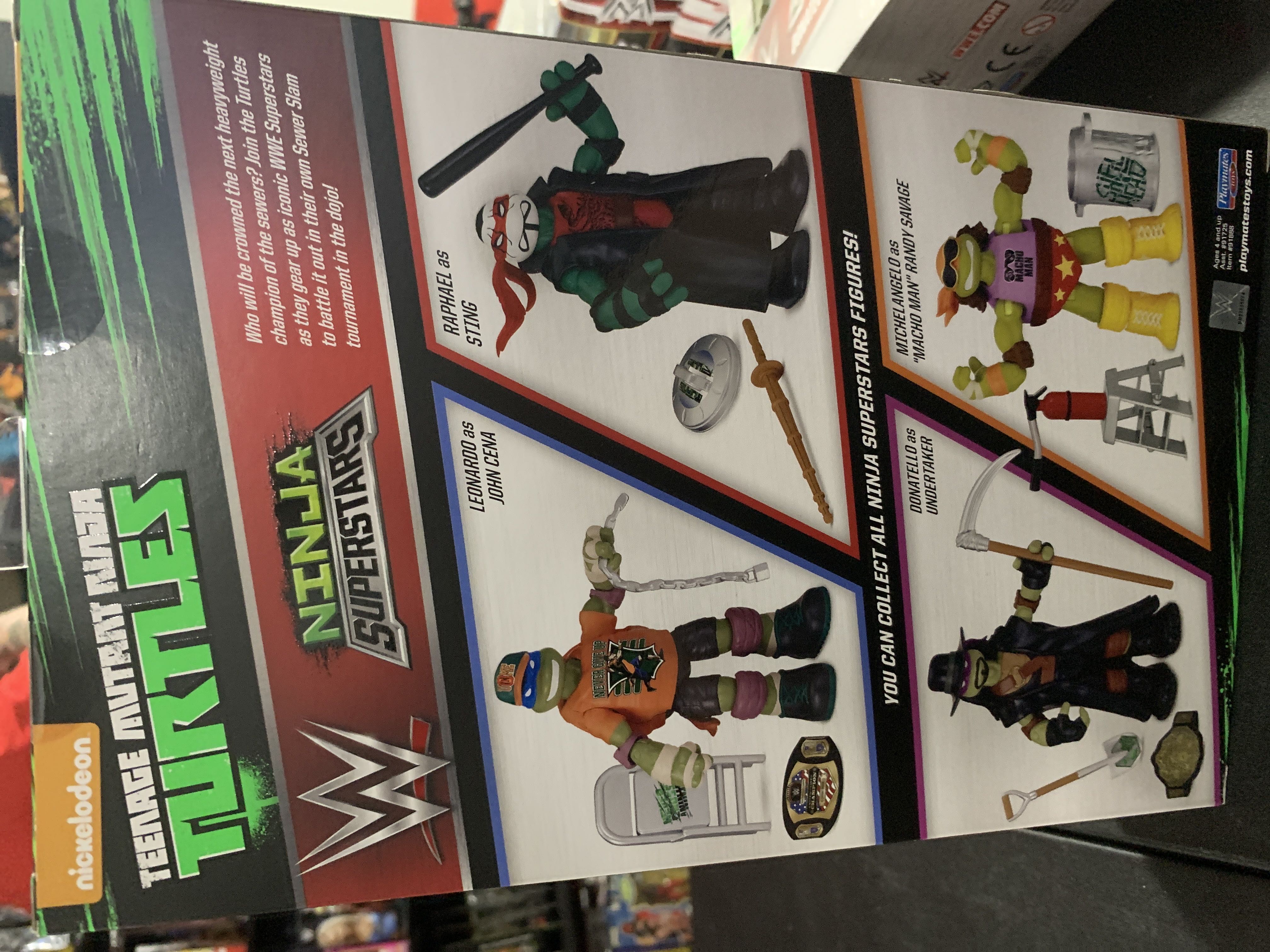 "Macho Man” Michaelangelo  - Viacom (TMNT/WWE Ninja Superstars) action figure collectible [Barcode 043377918882] - Main Image 2