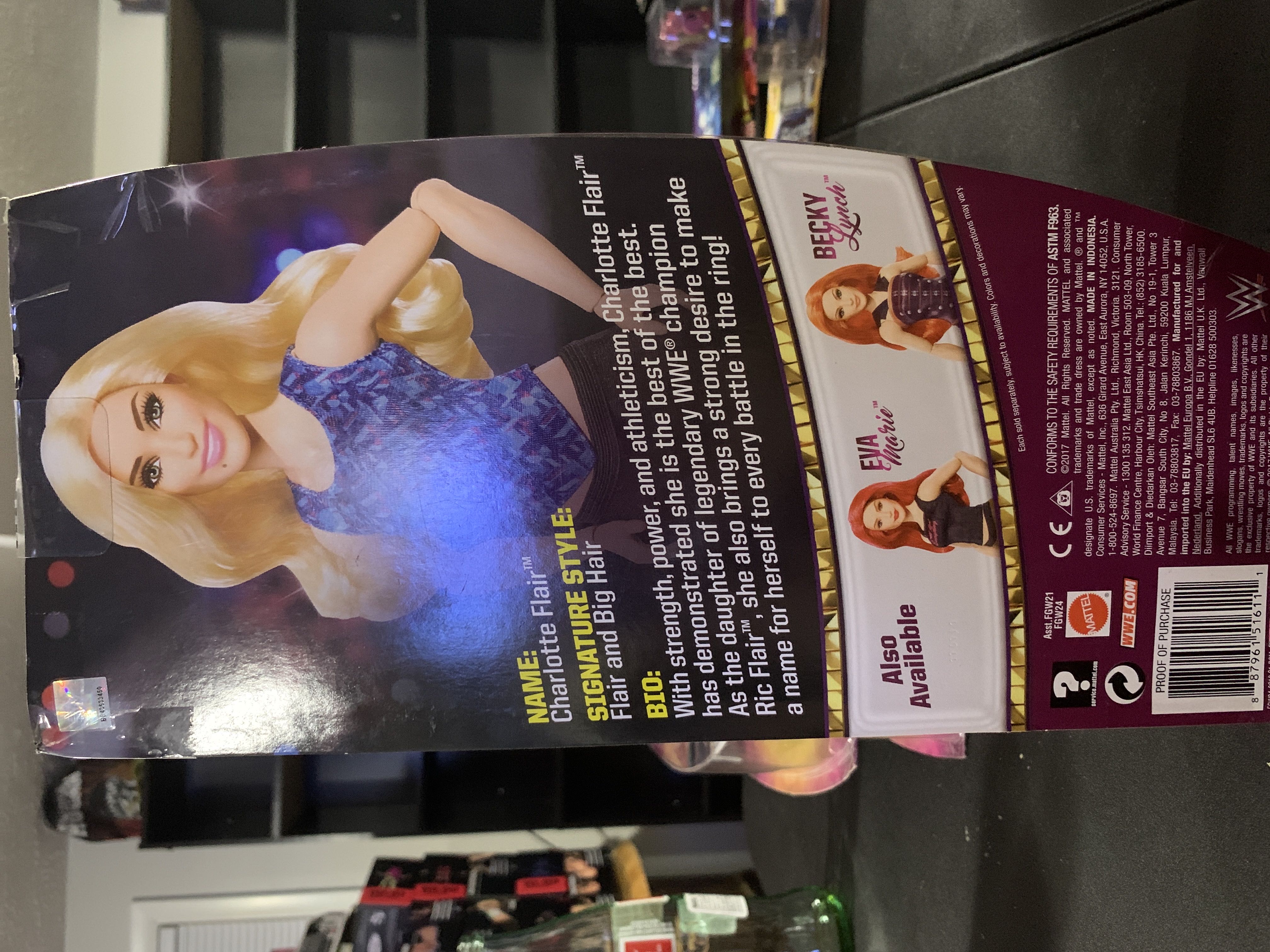 Charlotte Flair - Mattel (Barbie) action figure collectible [Barcode 887961516111] - Main Image 2