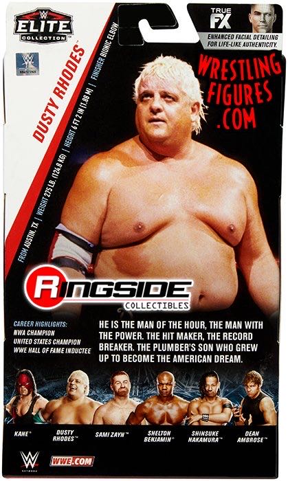 WWW Elite Collection Dusty Rhodes Series 63 - Mattel Wwe (WWE Elite Collection 63) action figure collectible [Barcode 887961729955] - Main Image 4