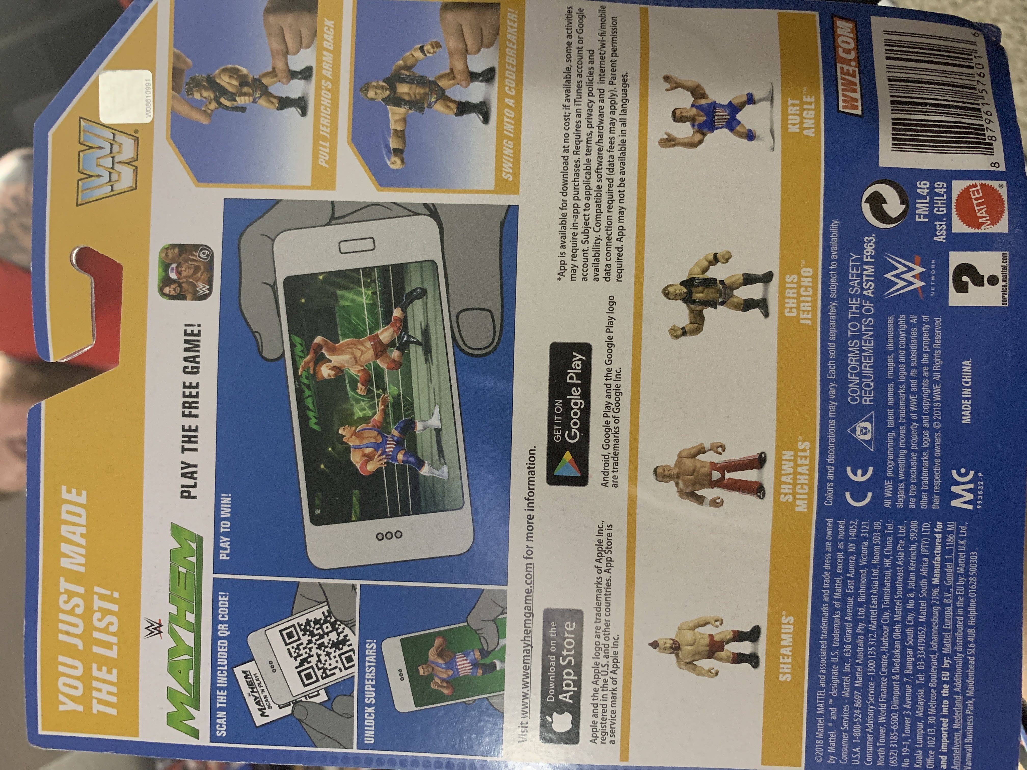 Chris Jericho - Mattel (WWE Mattel Retro Series) action figure collectible [Barcode 887961576016] - Main Image 2