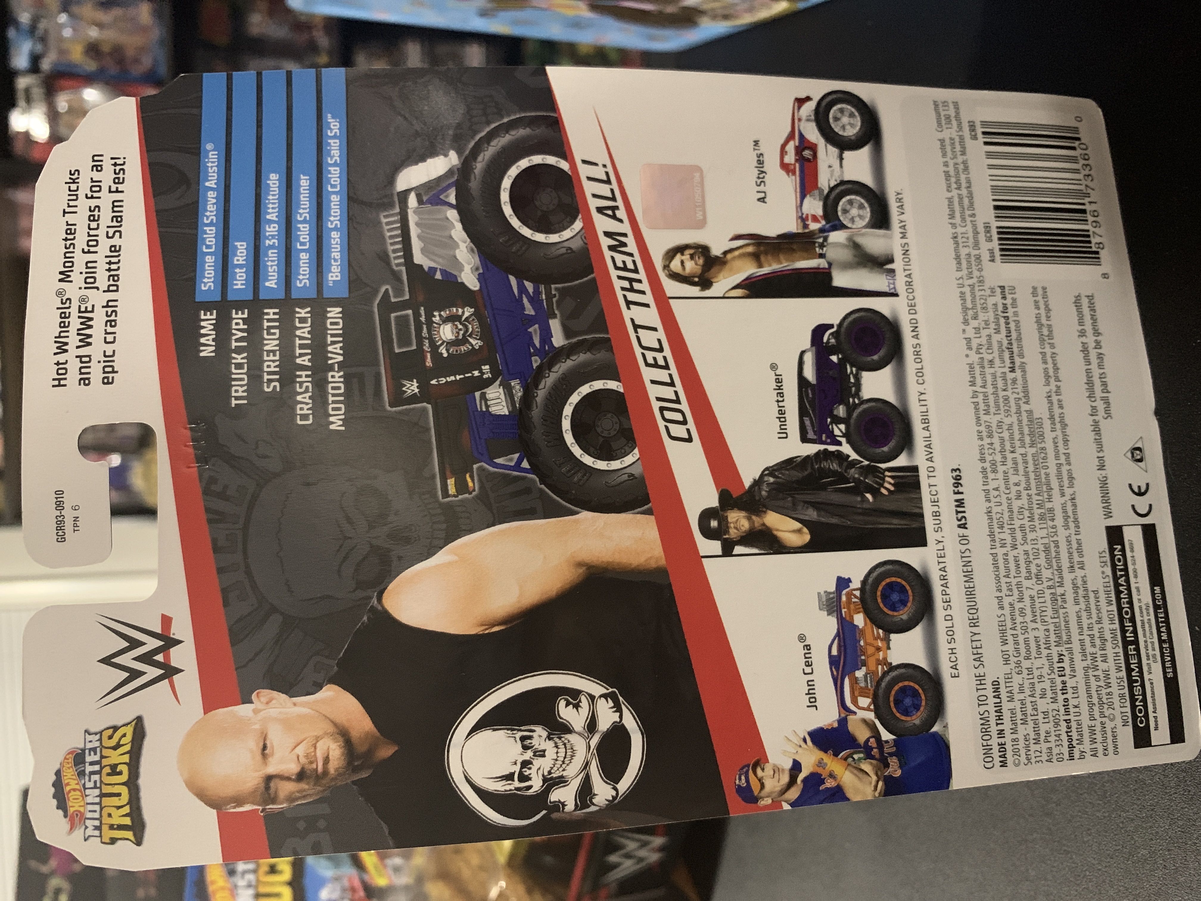 Stone Cold Steve Austin - Mattel (Vehicles) action figure collectible [Barcode 887961733600] - Main Image 2