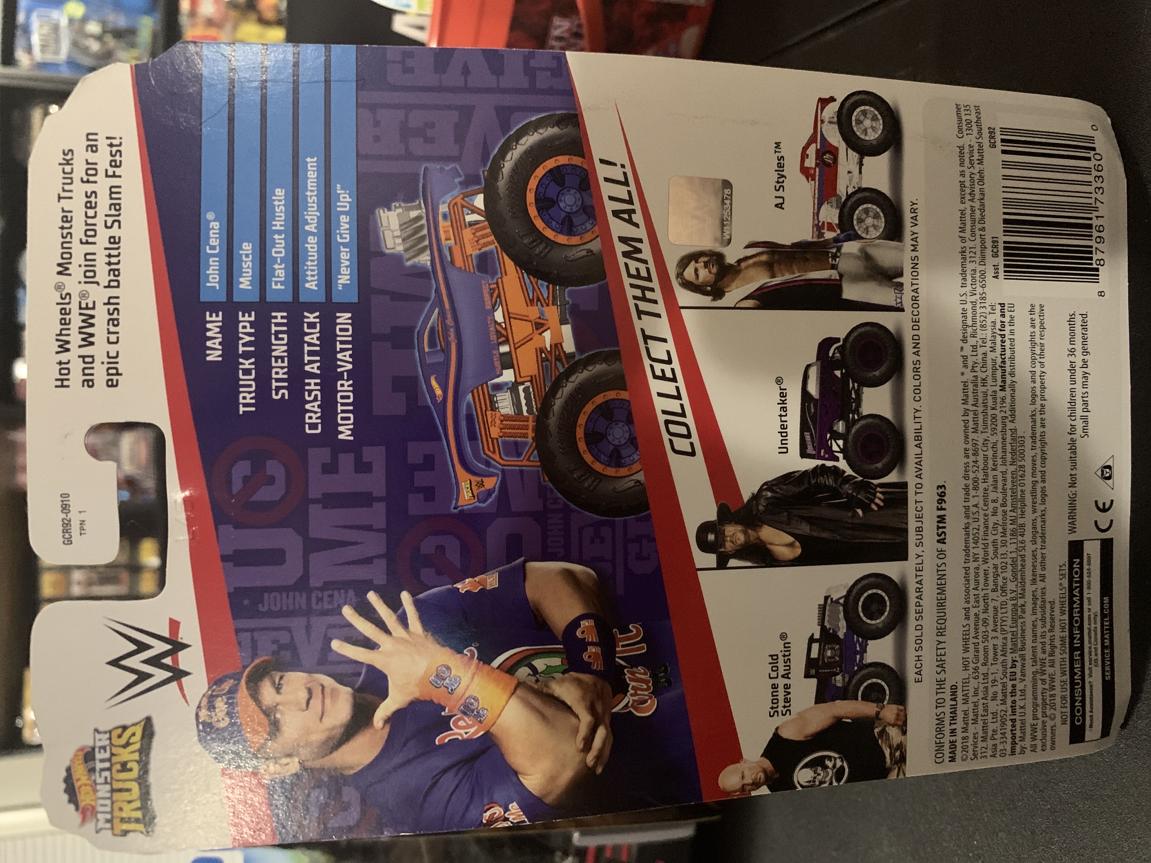 John Cena - Mattel (Vehicles) action figure collectible [Barcode 887961733600] - Main Image 2