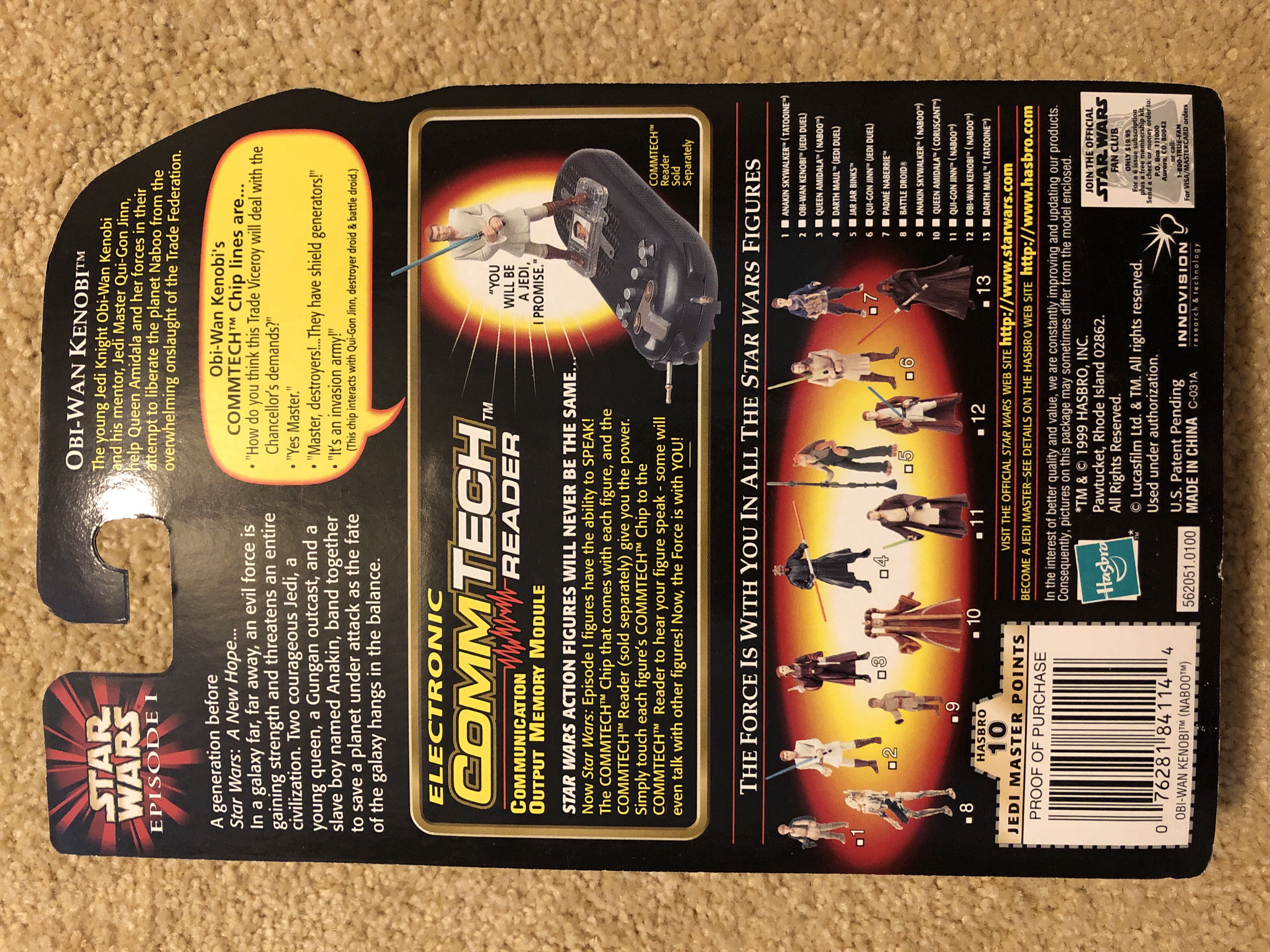 Obi-Wan Kenobi (Naboo) with Lightsaber and Handle - Hasbro (Star Wars: Episode I – The Phantom Menace) action figure collectible [Barcode 076281841144] - Main Image 2