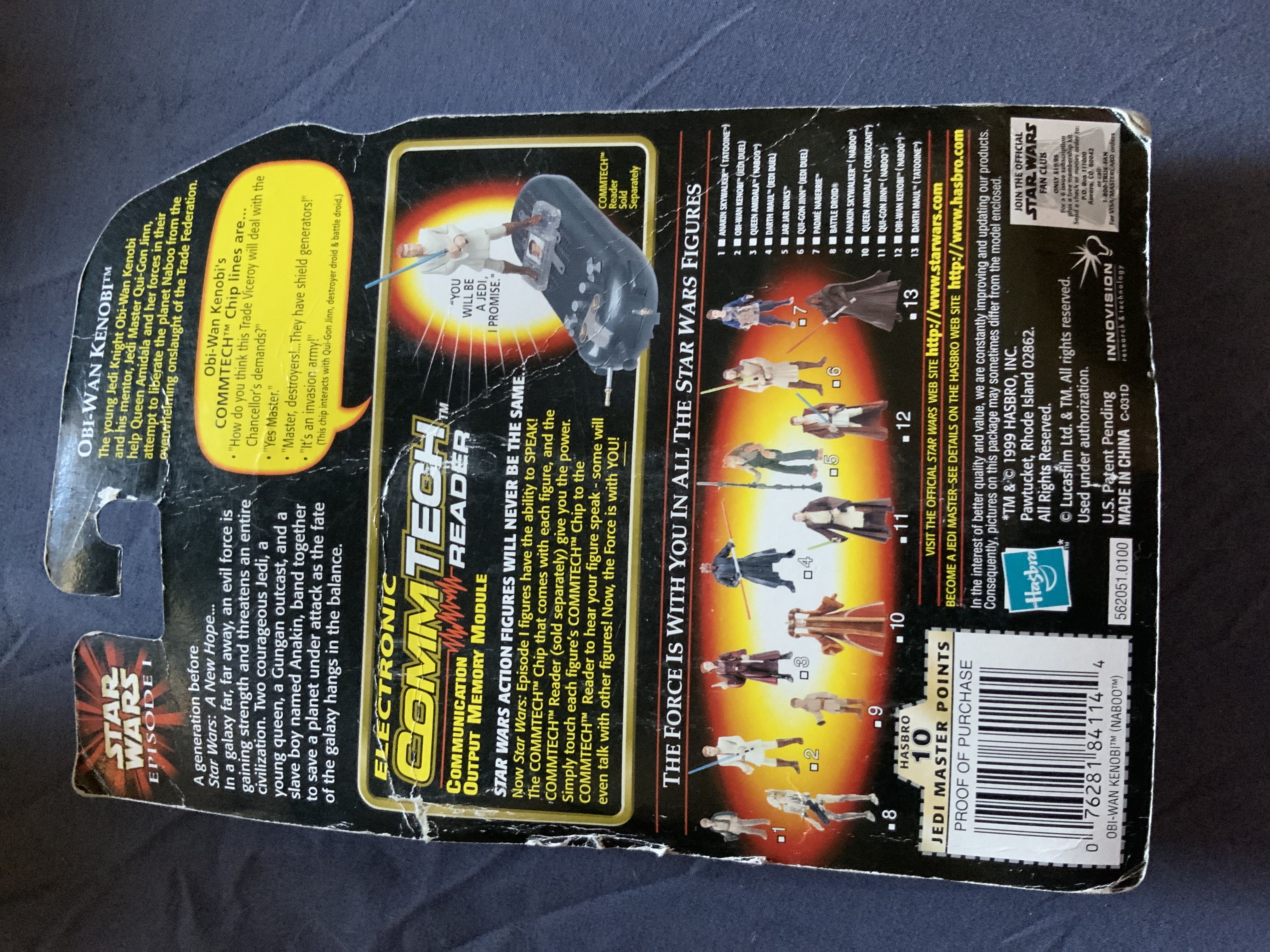 Obi Wan Kenobi (Naboo) - Hasbro (Phantom Menace) action figure collectible [Barcode 076281841144] - Main Image 2