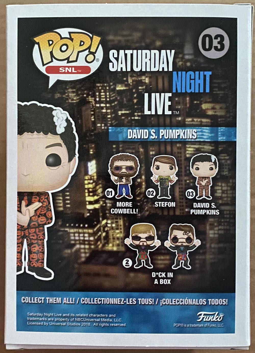 Pop! SNL: #03 David S. Pumpkins - Funko (Saturday Night Live) action figure collectible [Barcode 889698267779] - Main Image 3