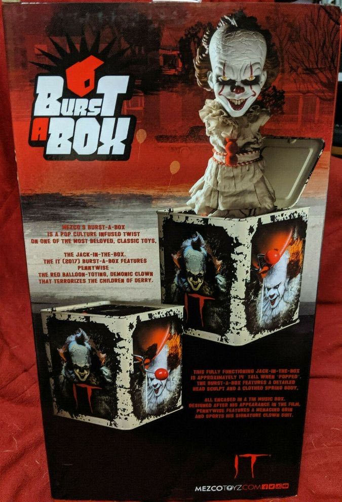 MEZCO BURST-A-BOX I PENNYWISE COLLECTIBLE JACK-IN-THE-BOX  action figure collectible - Main Image 2