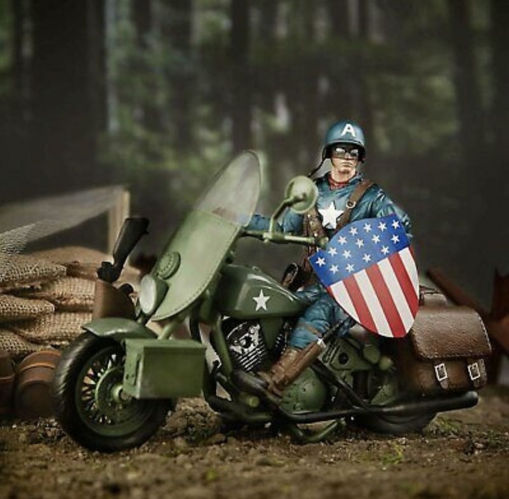 Captain America With Motorcycle - Hasbro (Marvel Legends Rider Series) action figure collectible [Barcode 630509837113] - Main Image 2