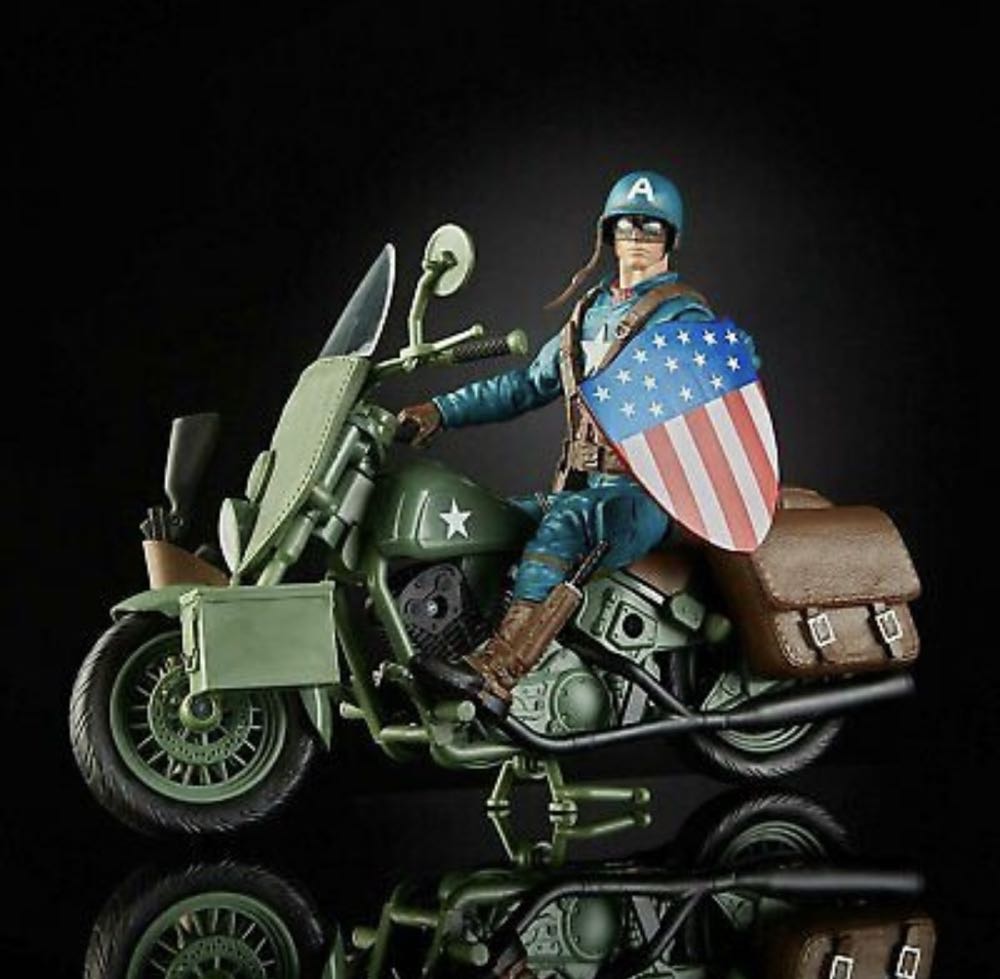 Captain America With Motorcycle - Hasbro (Marvel Legends Rider Series) action figure collectible [Barcode 630509837113] - Main Image 3
