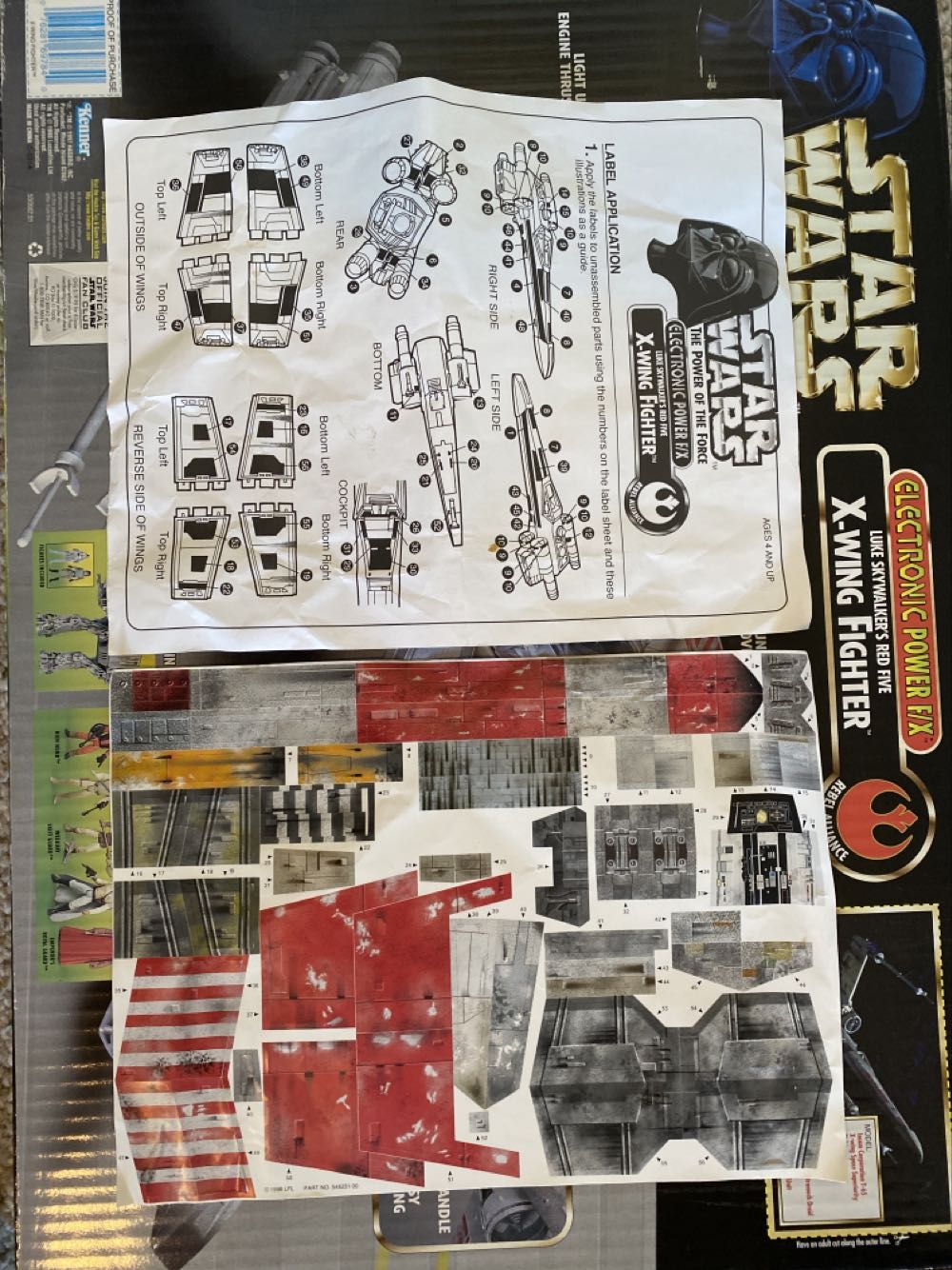 Luke Skywalker’s Red Five X-Wing Fighter - Kenner (Star Wars Power Of The Force (Green Card)) action figure collectible [Barcode 076281697840] - Main Image 4