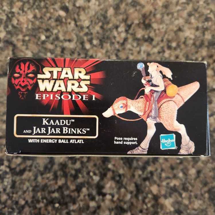 Star Wars Kaadu and Jar Jar Binks - Hasbro (Star Wars: Episode 1: 3”) action figure collectible [Barcode 076281840949] - Main Image 3