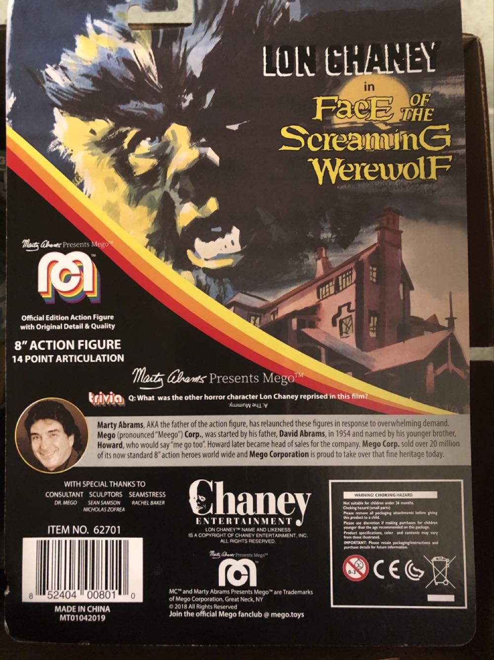 MEGO Face Of The Screaming Werewolf - MEGO Corp. (Face of the Screaming Werewolf (1964)) action figure collectible [Barcode 852404008010] - Main Image 2