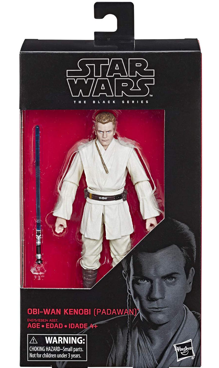 Obi-wan Kenobi (padawan) - Hasbro (Star Wars Black 6”) (Starwars Black 6 inch) action figure collectible [Barcode 630509793983] - Main Image 2