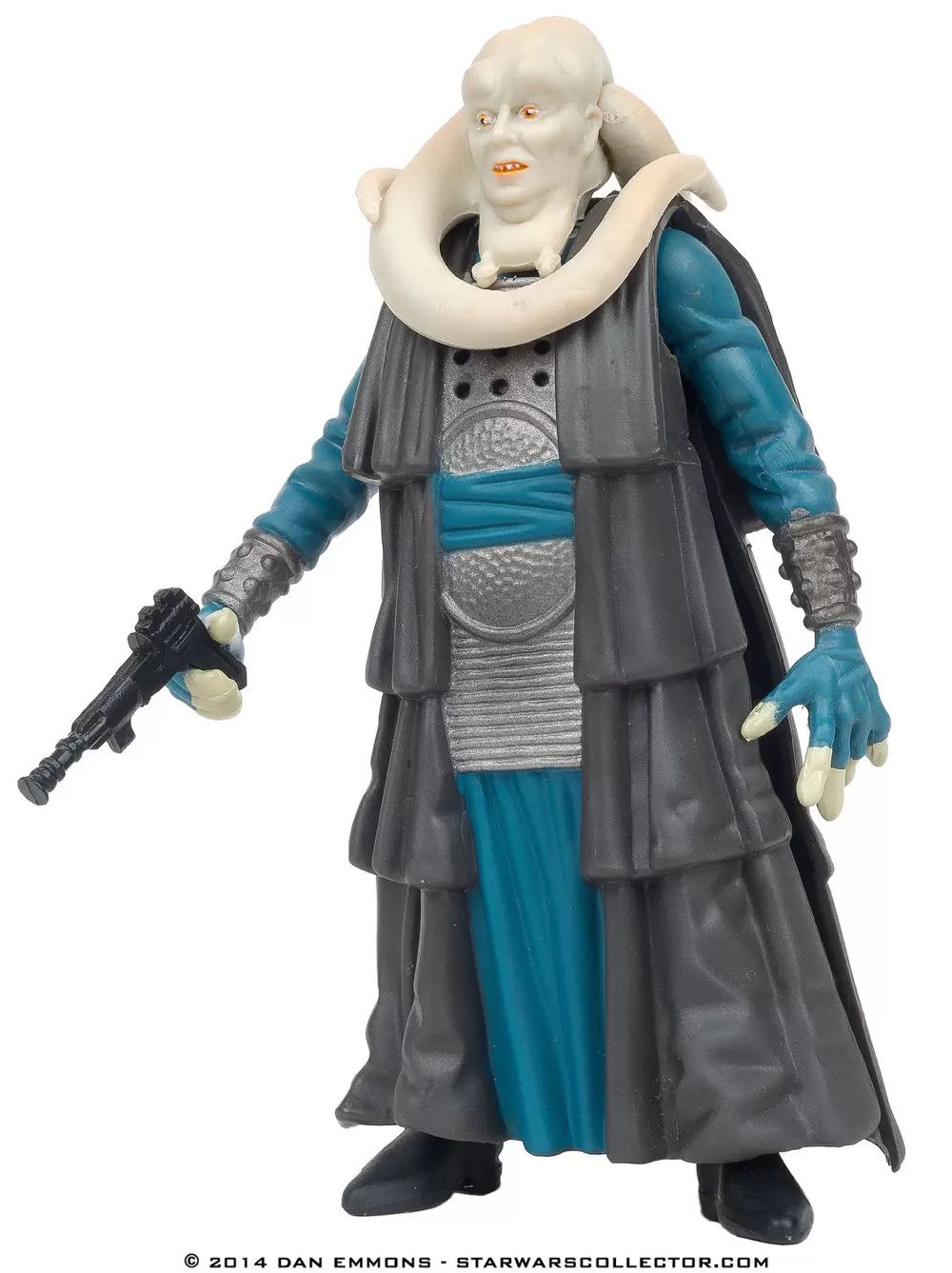 Bib Fortuna with Hold-Out Blaster - Hasbo / Kenner (Star Wars The Power Of The Force) action figure collectible [Barcode 076281696348] - Main Image 3