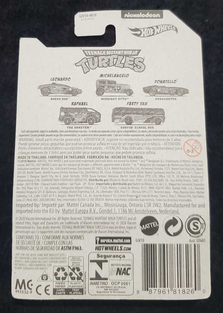 Hot Wheels TMNT 3/5 Donatello “Rrroadster” - Mattel (Teenage Mutant Ninja Turtles (Hot Wheels)) action figure collectible [Barcode 887961818260] - Main Image 2