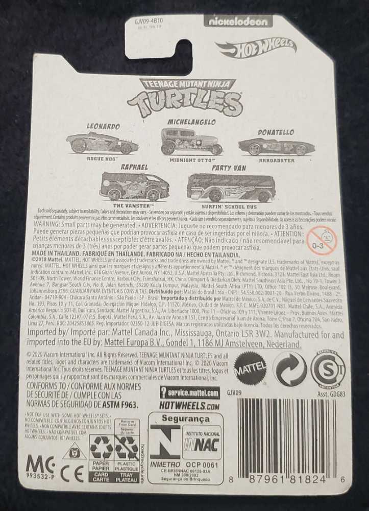 Hot Wheels TMNT 4/5 Raphael “The Vanster” - Mattel (Teenage Mutant Ninja Turtles (Hot Wheels)) action figure collectible [Barcode 887961818246] - Main Image 2
