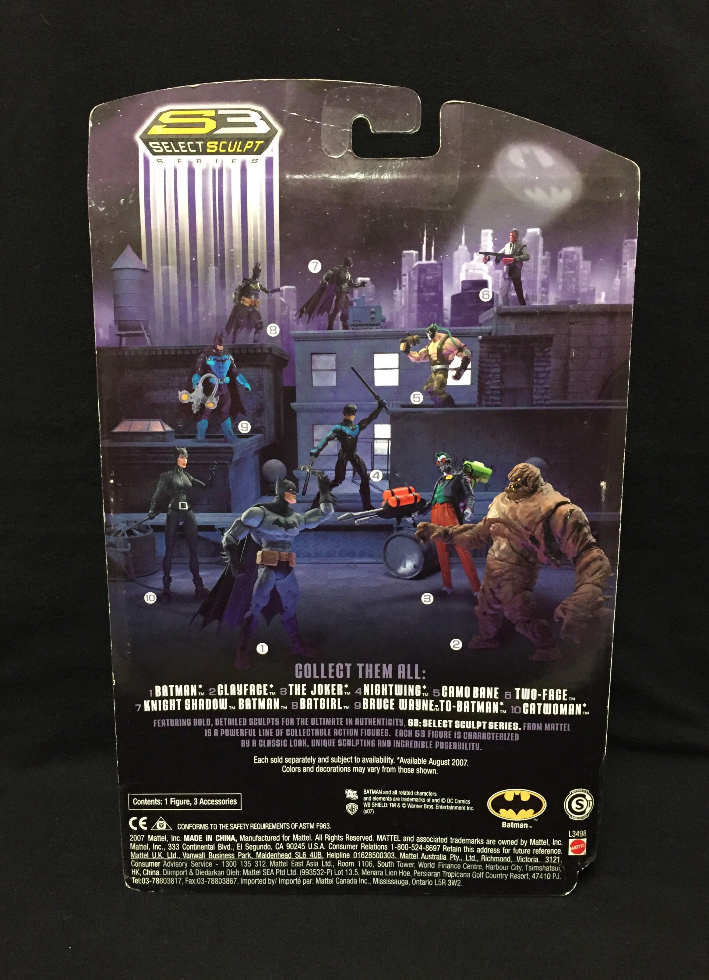 DC Super Heroes Select Sculpt (S3) Series BATMAN (Mattel) - Mattel (Dc Comics Multiverse) action figure collectible [Barcode 027084487404] - Main Image 2