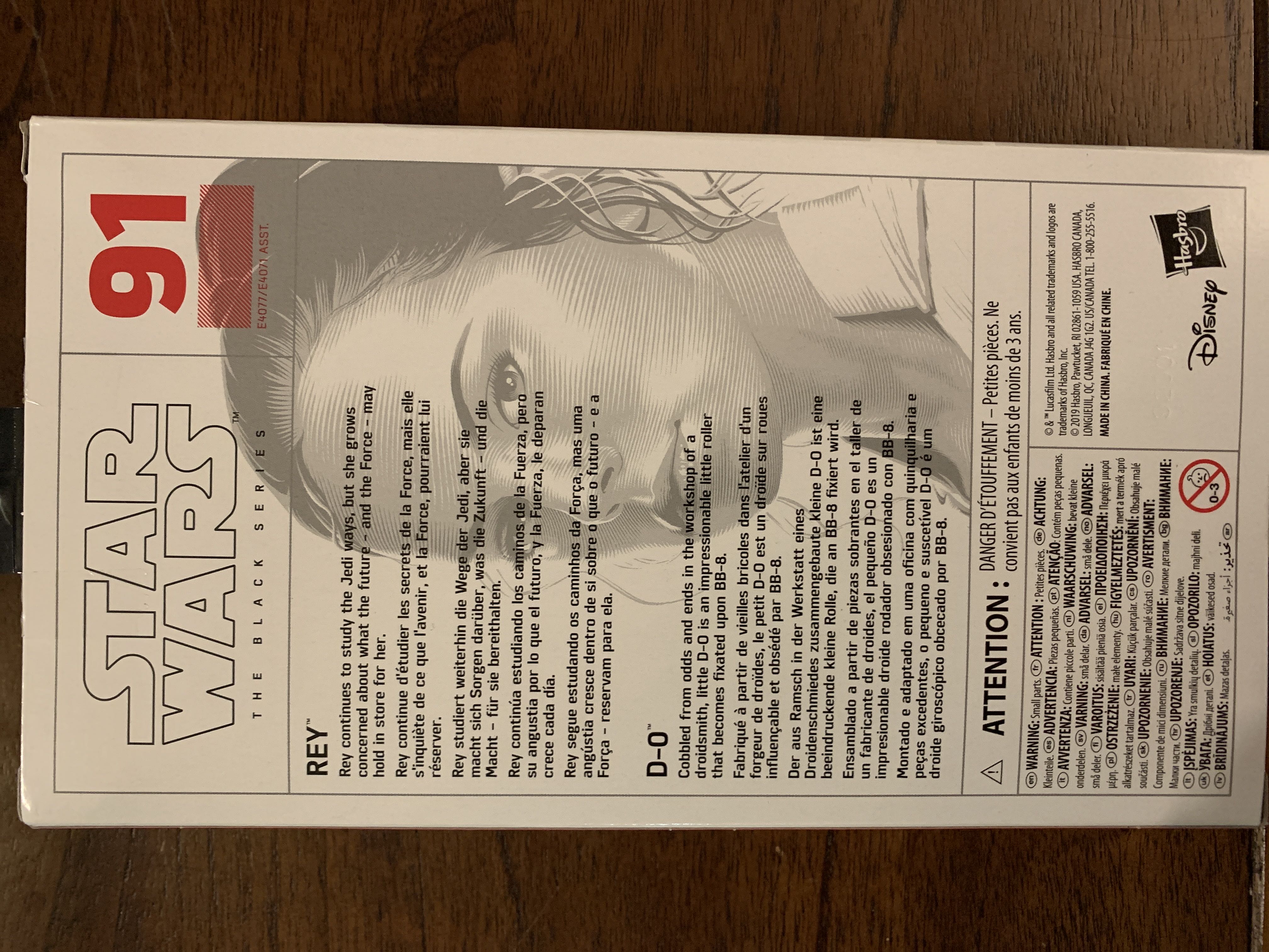 TBS3 6”: #91  Rey & D-O First Edition - Hasbro (The Rise of Skywalker) action figure collectible [Barcode 630509896516] - Main Image 2