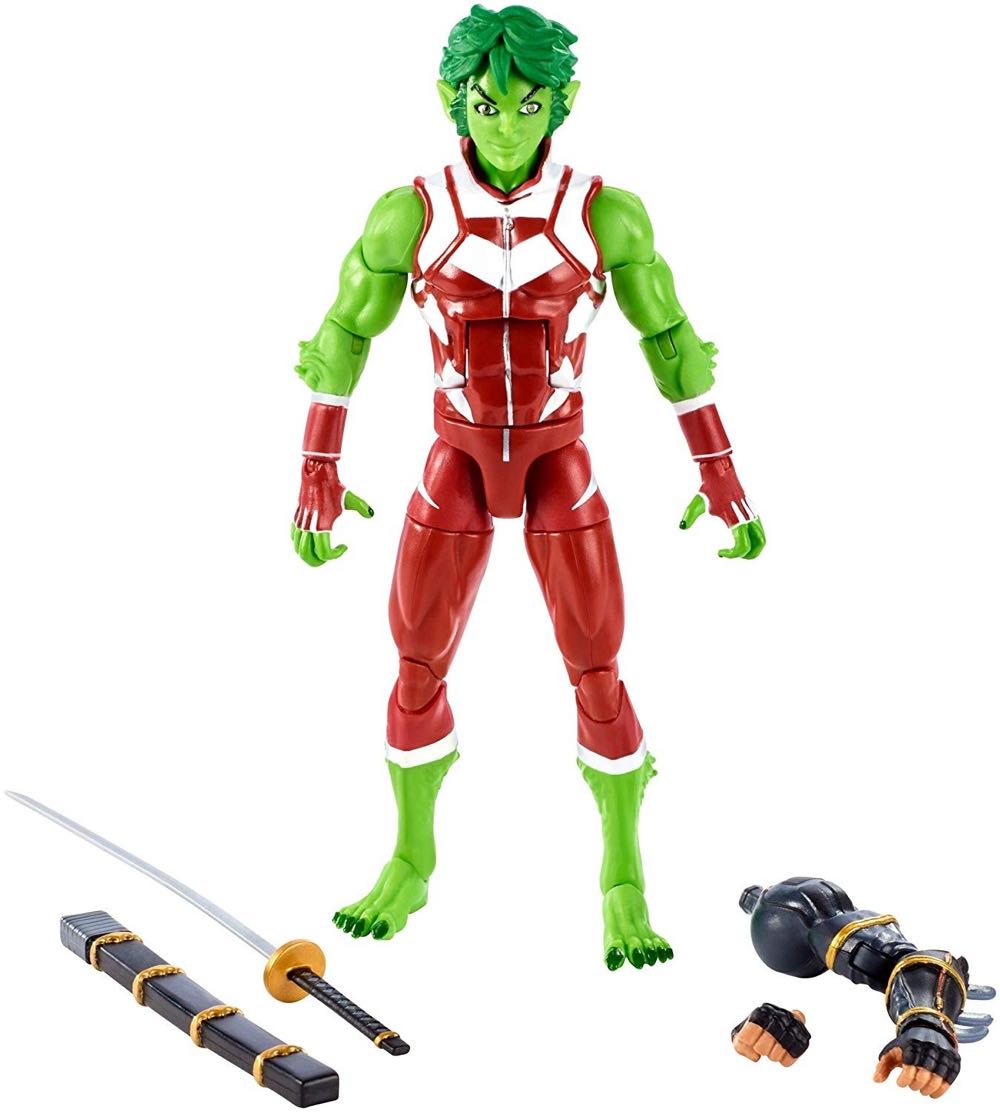 Beast Boy DC Multiverse Ninja Batman CNC Series  BEAST BOY (Collect & Connect Series) - Mattel (DC Multiverse) action figure collectible [Barcode 887961753615] - Main Image 3