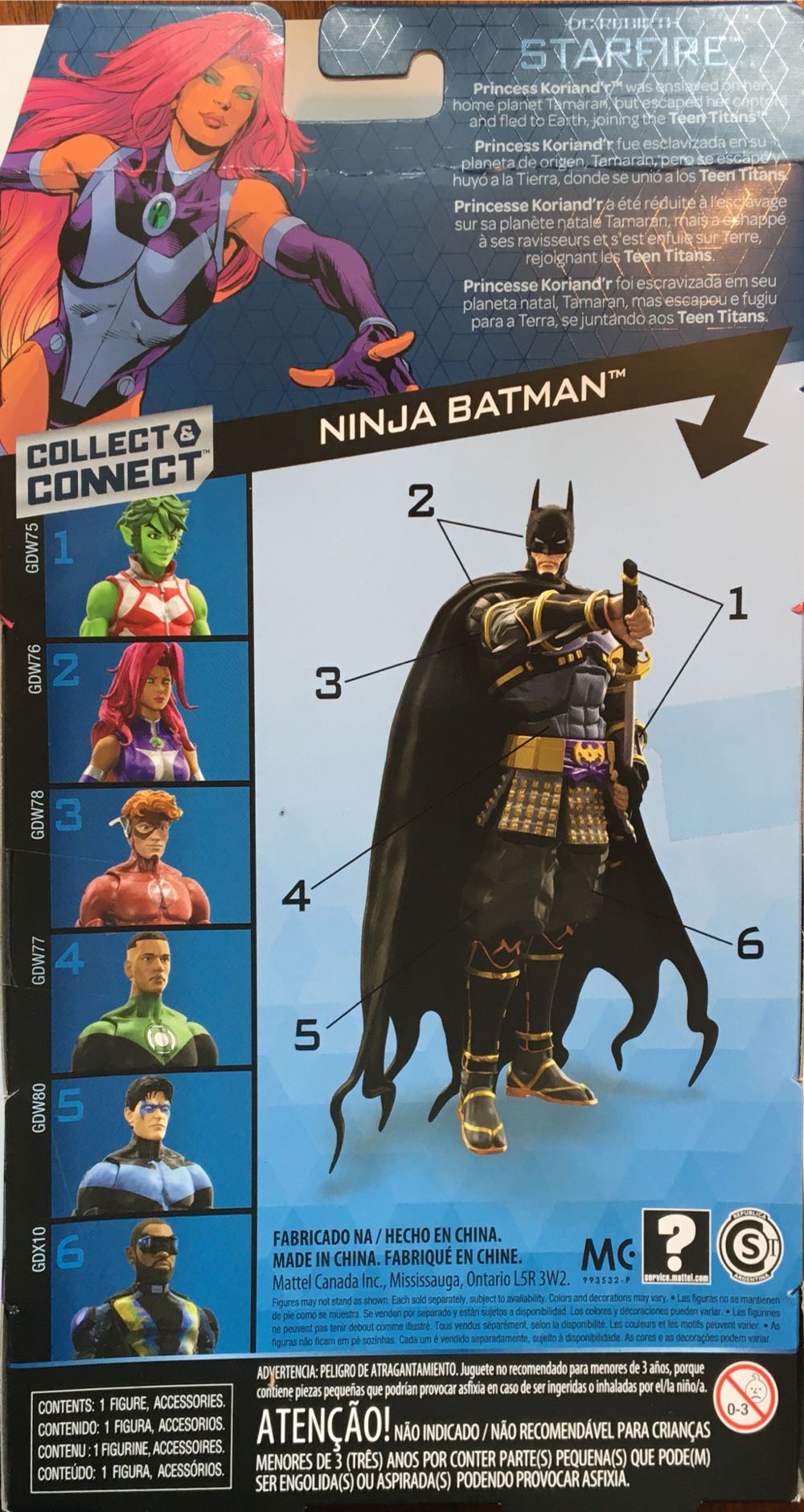 DC Multiverse - Starfire (Rebirth) - Mattel (Titans) action figure collectible [Barcode 887961753561] - Main Image 2