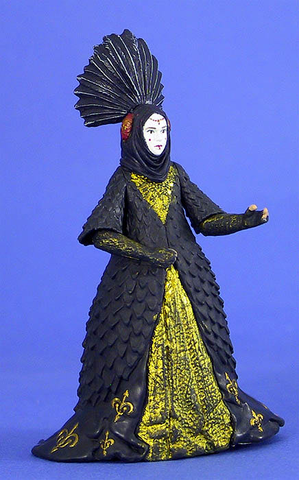 Queen Amidala (Royal Decoy) - Hasbro (Star Wars: Power of the Jedi: 3”) action figure collectible [Barcode 076930846575] - Main Image 3