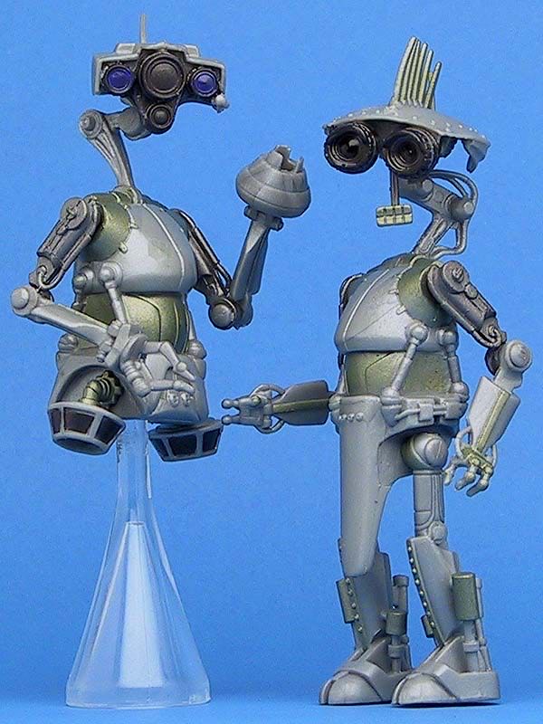 SP-4 & JN-66 (Research Droids) - Hasbro (Star Wars: Saga-Blue: 3”) action figure collectible [Barcode 076930849248] - Main Image 4