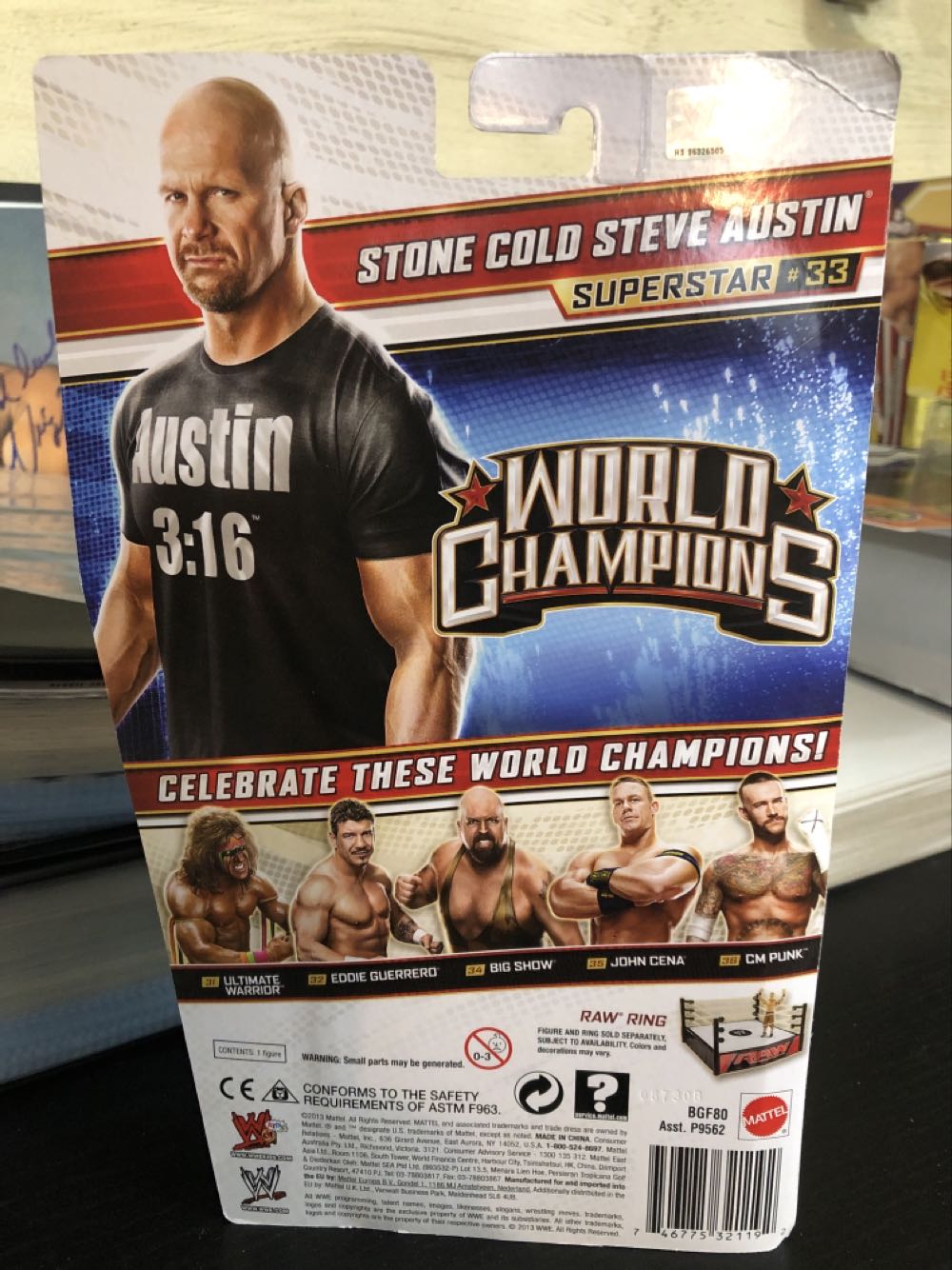 Stone Cold Steve Austin - Mattel Wwe (Wrestling (WWE)) action figure collectible [Barcode 746775321192] - Main Image 2