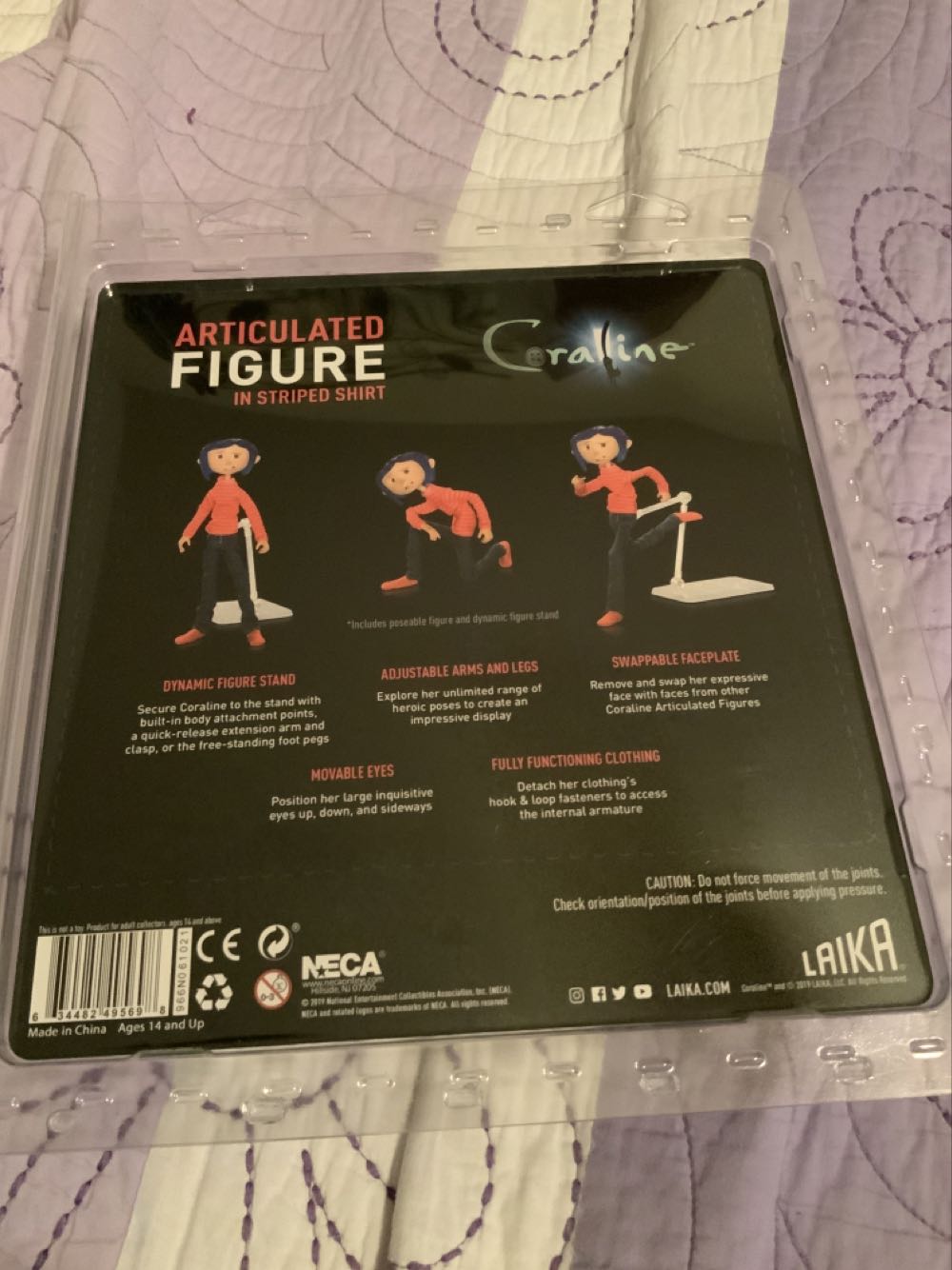 Coraline In Stripped Shirt - Neca (Neca) action figure collectible [Barcode 634482495698] - Main Image 3