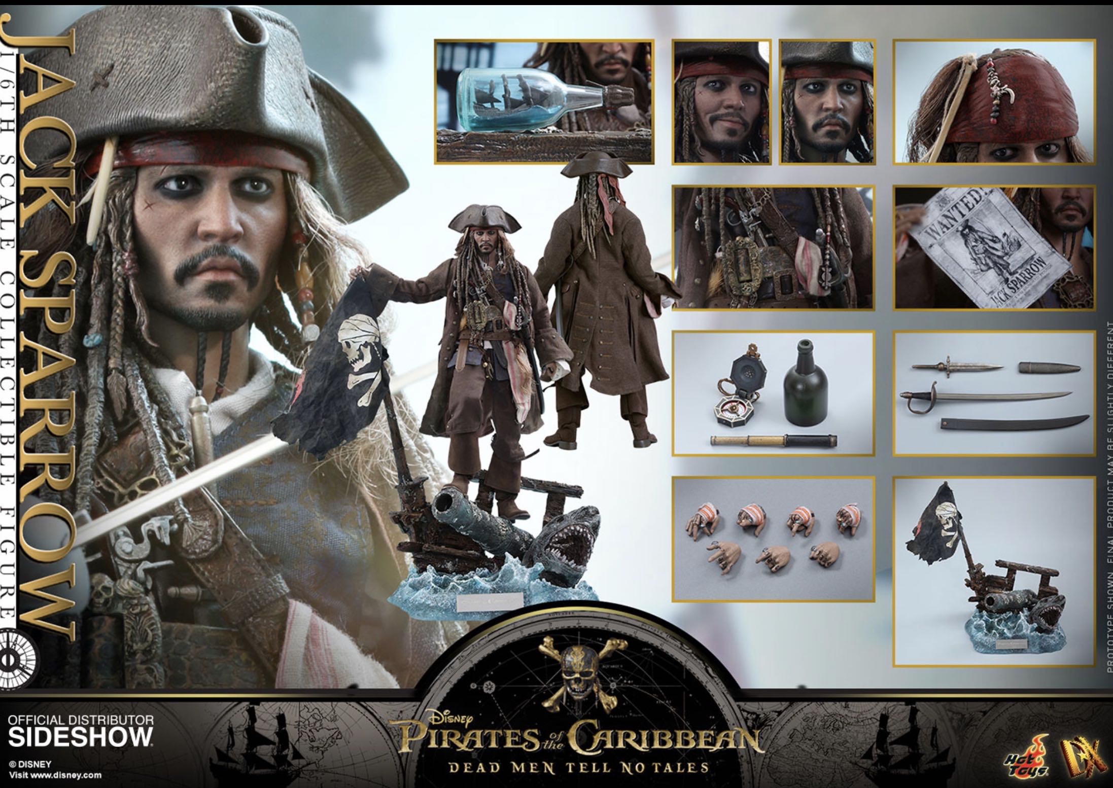Jack Sparrow - Dead Men Tell No Tales - Hot Toys Limited (Pirates Of The Caribbean) action figure collectible [Barcode 4897011183329] - Main Image 2