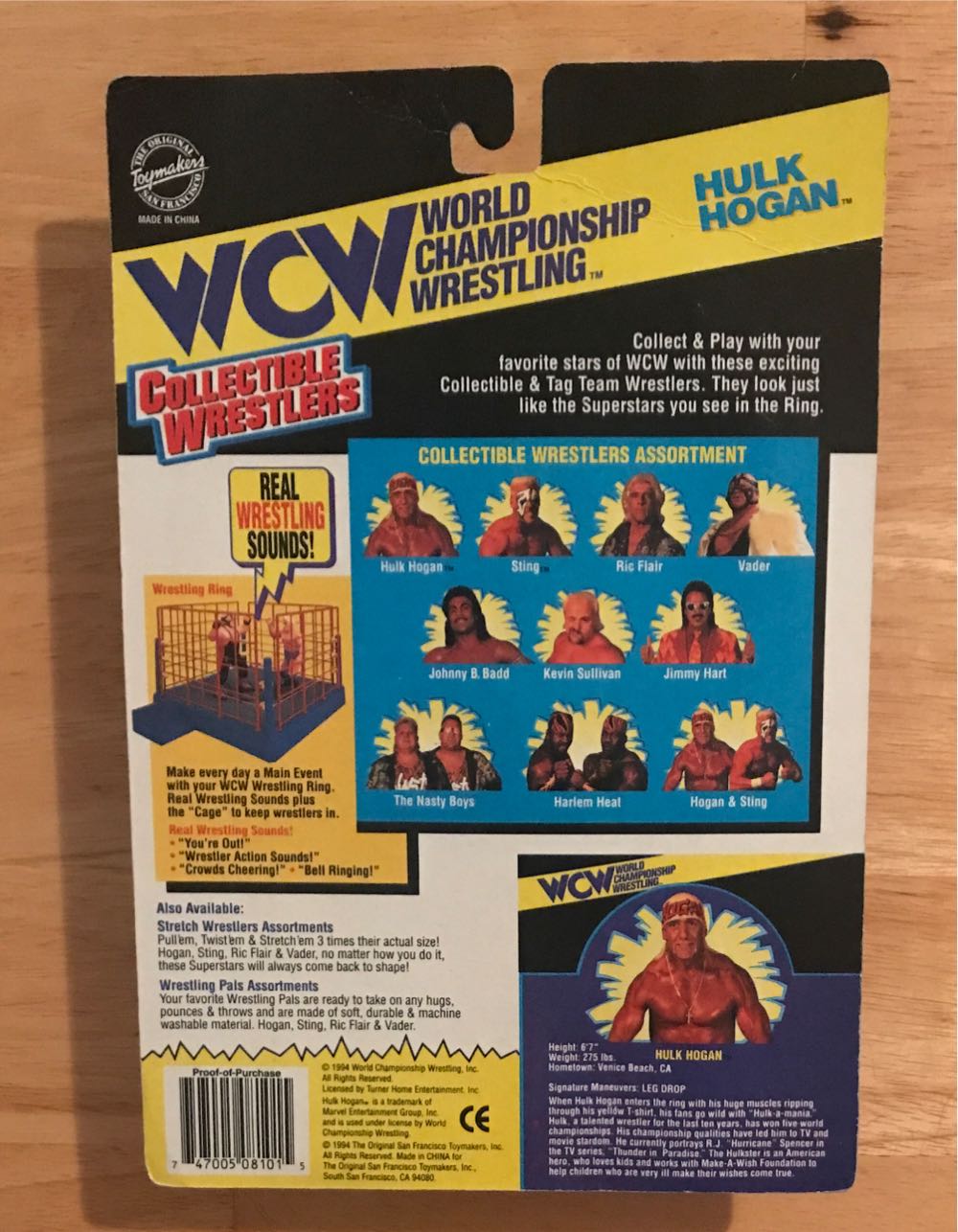 WCW Hulk Hogan OSFTM - WCW Original San Francisco Toymakers Inc. (WCW OSFTM Series 1) action figure collectible [Barcode 747005081015] - Main Image 2