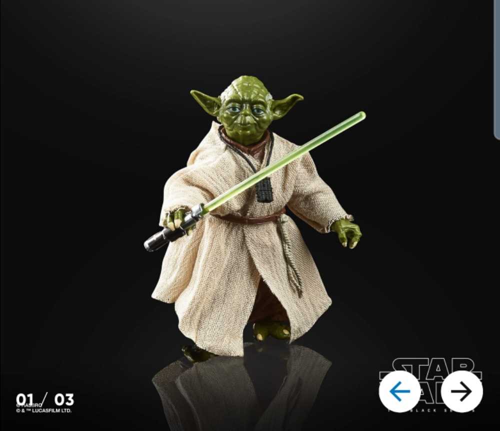 Archive  Series Yoda - Disney / Hasbro (Star Wars 6” Black Series Archive Collection) action figure collectible [Barcode 630509838370] - Main Image 4