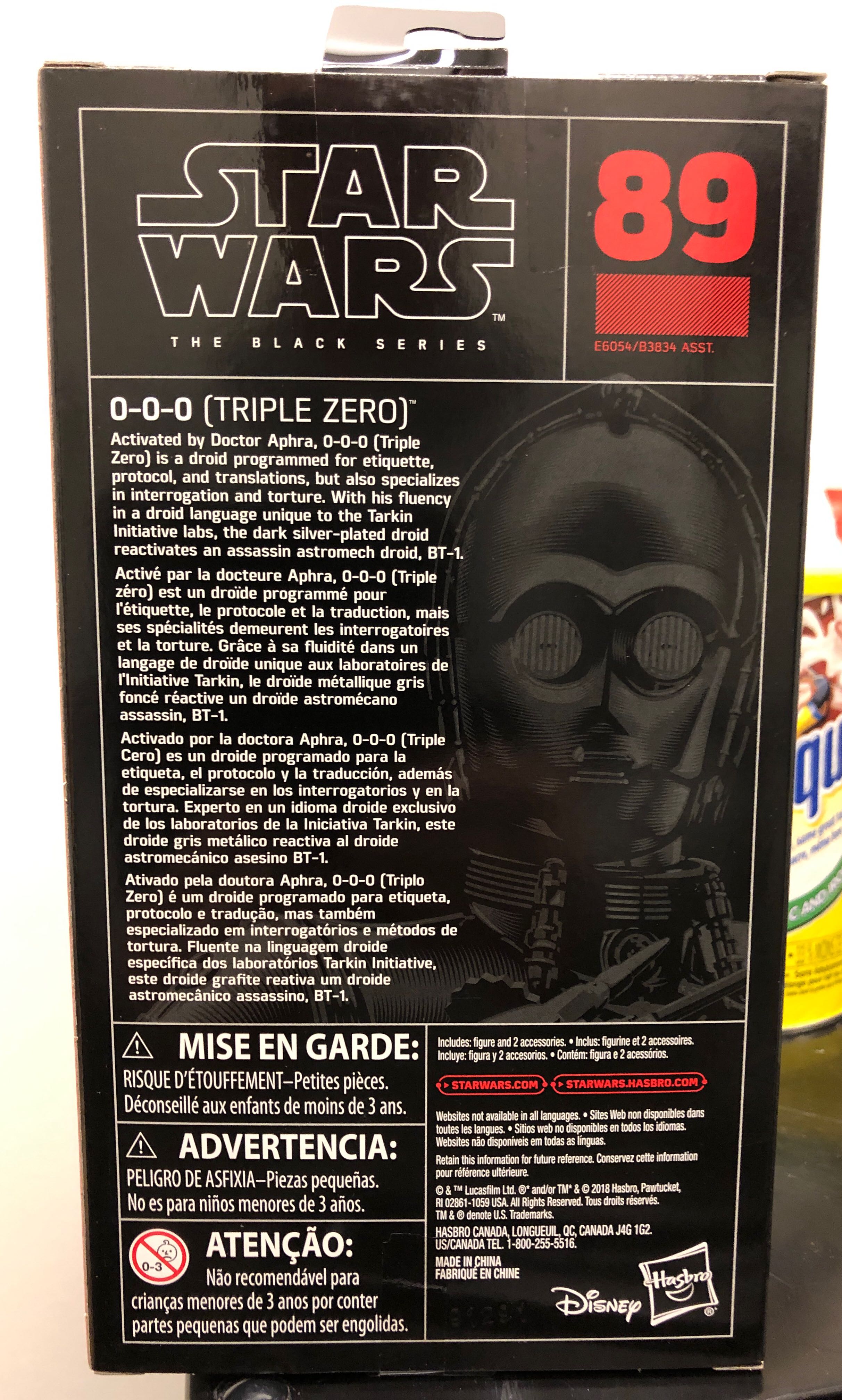 0-0-0 (Triple Zero) - Hasbro (Star Wars The Black Series) action figure collectible [Barcode 630509794034] - Main Image 3