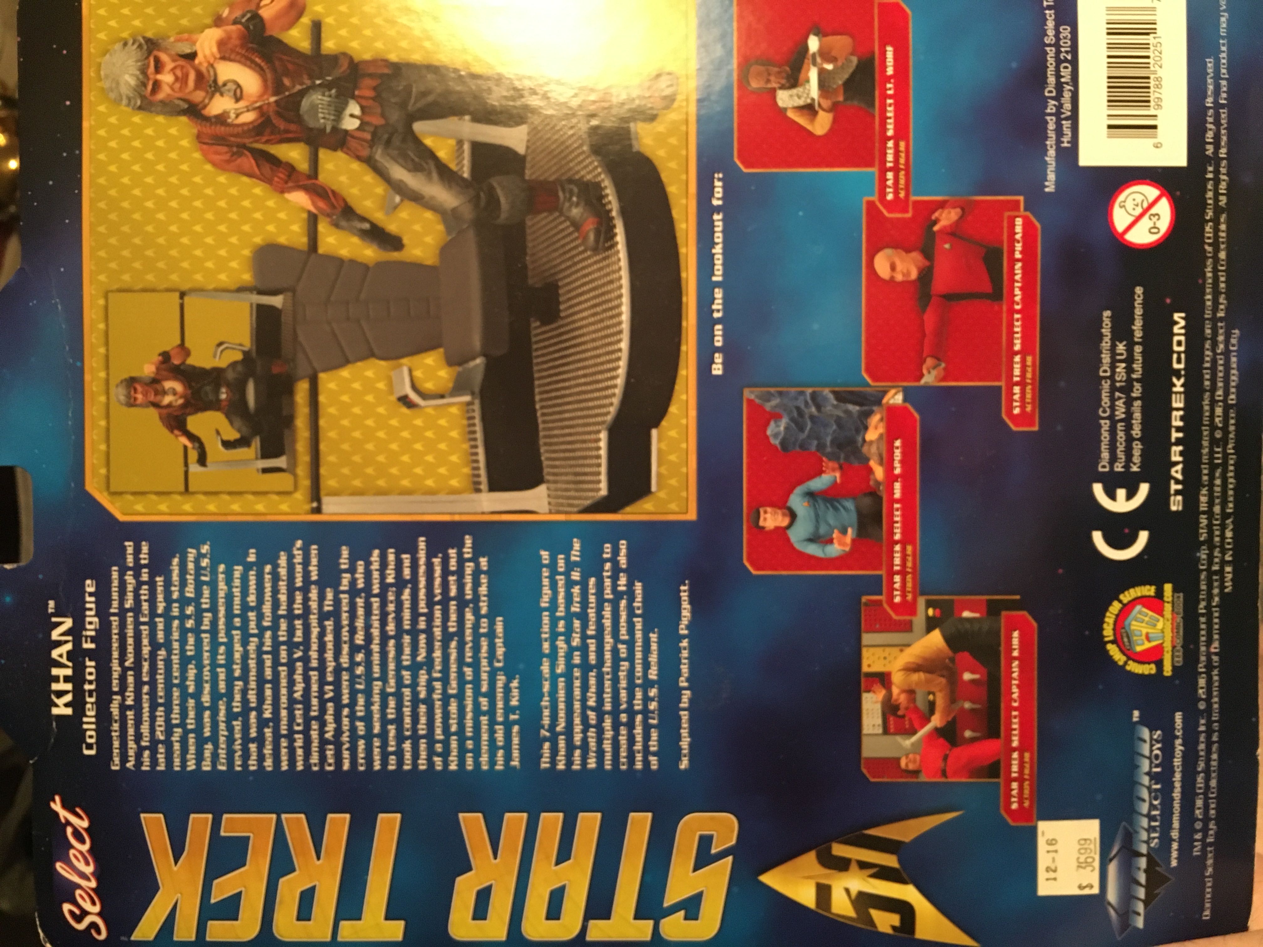 Khan - Diamond Select Toys (Star Trek II The Wrath Of Khan) action figure collectible [Barcode 699788202517] - Main Image 2