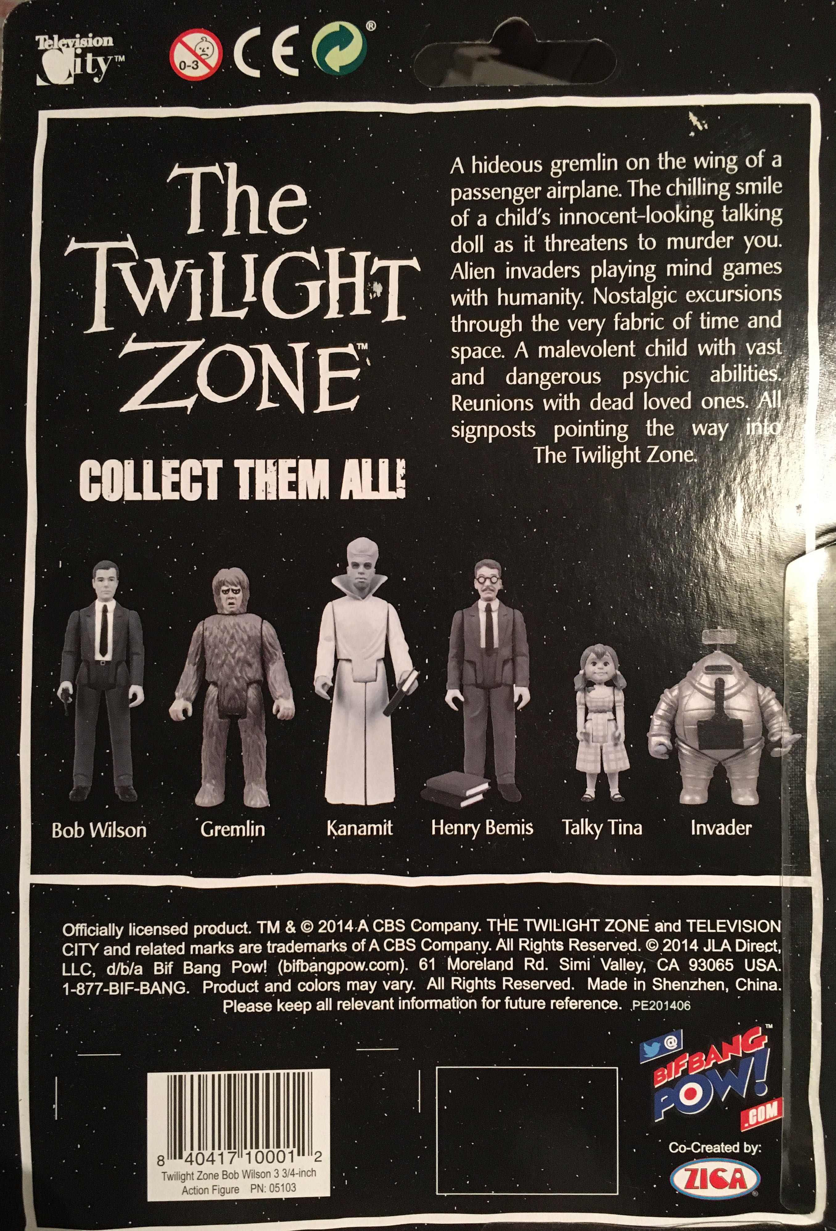 Bob Wilson Black And White - Bif Bang Pow (Twilight Zone) action figure collectible [Barcode 840417100012] - Main Image 2