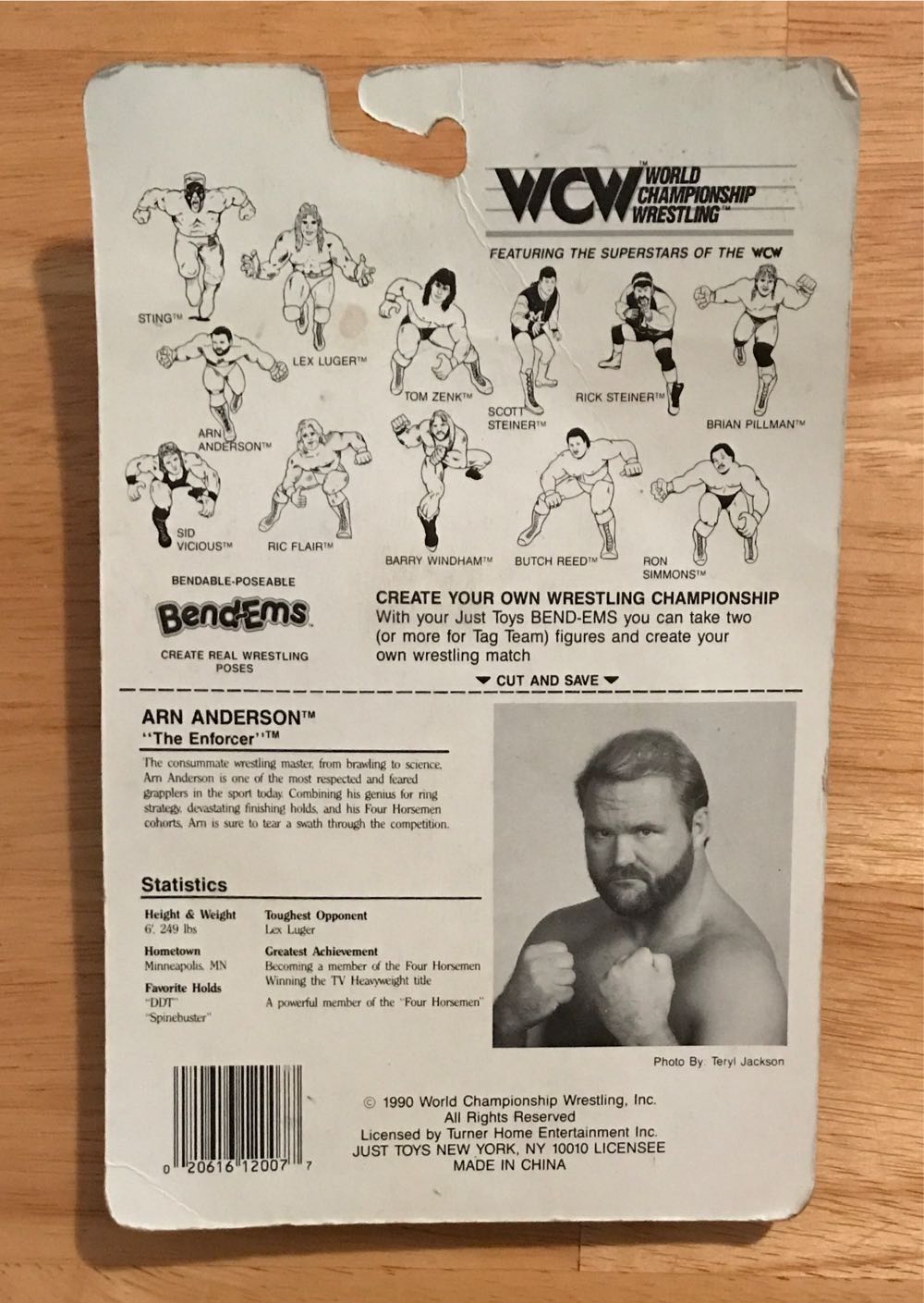 WWF Bend -Ems Owen Hart - WCW JustToys Bend-Ems Series (WCW JustToys Bend-Ems Series) action figure collectible [Barcode 020616120077] - Main Image 2