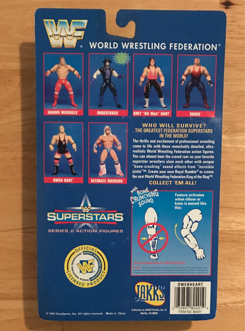 WWF Jakks Pacific BCA Superstars Series 2: Owen Hart - WWF Jakks Pacific BCA (WWF Jakks Pacific BCA Superstars Series 2) action figure collectible [Barcode 039897804019] - Main Image 2