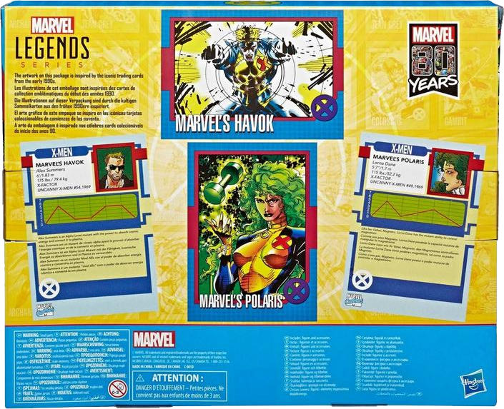Marvel Legends Havok/Polaris Two Pack - Hasbro (Marvel Legends 80 Years) action figure collectible [Barcode 5010993654246] - Main Image 2
