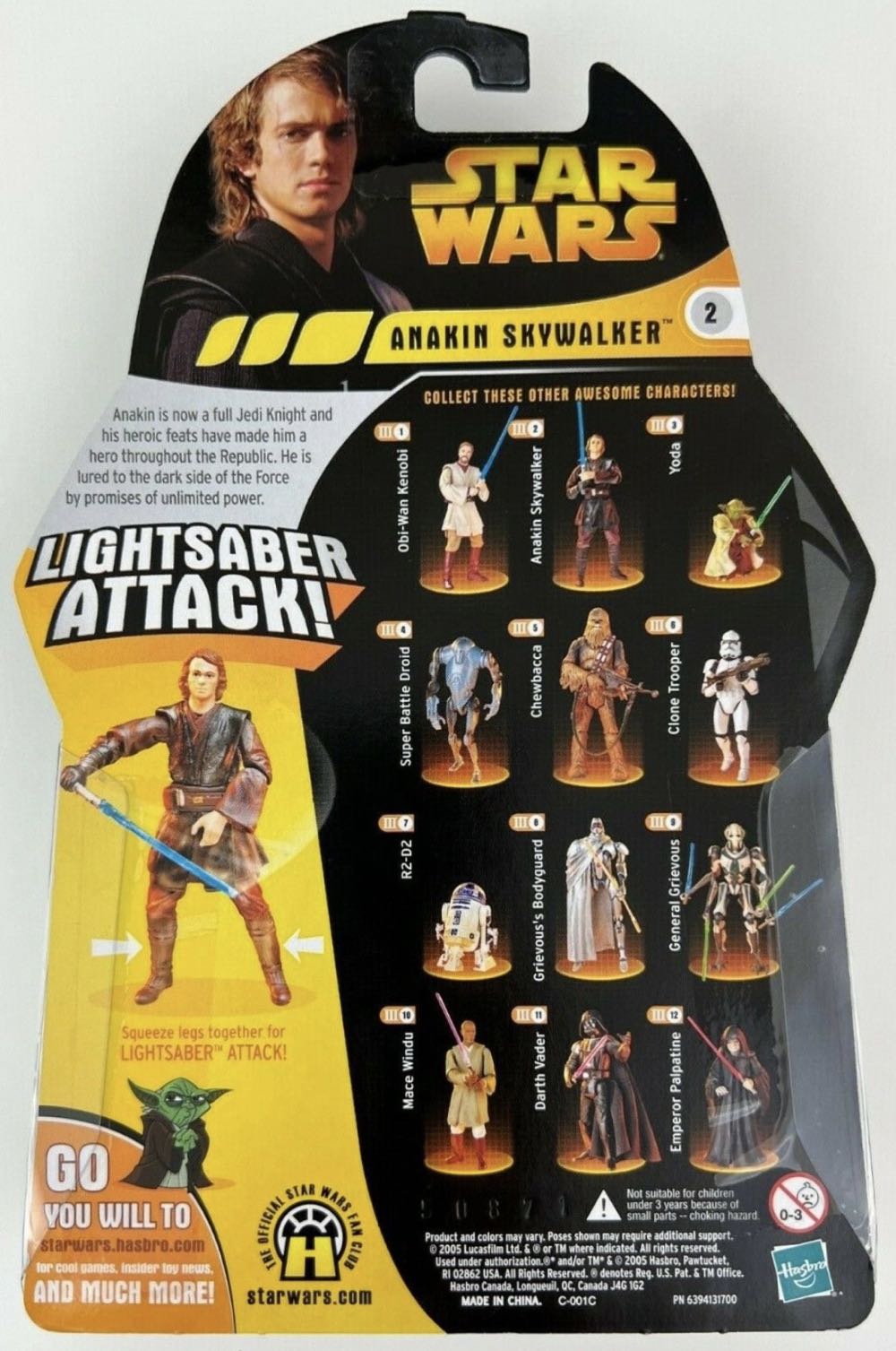 #2 Anakin Skywalker - Hasbro (Revenge Of The Sith) action figure collectible [Barcode 076930852743] - Main Image 2