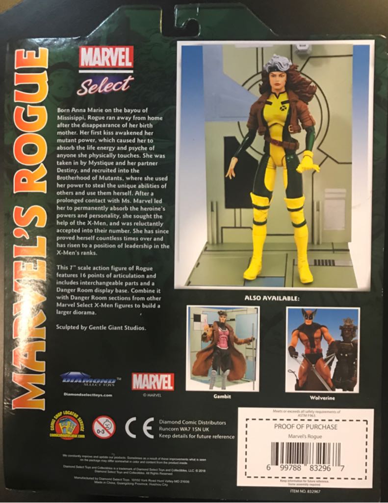 Rogue - Marvel Comics (X-Men) action figure collectible [Barcode 699788832967] - Main Image 2